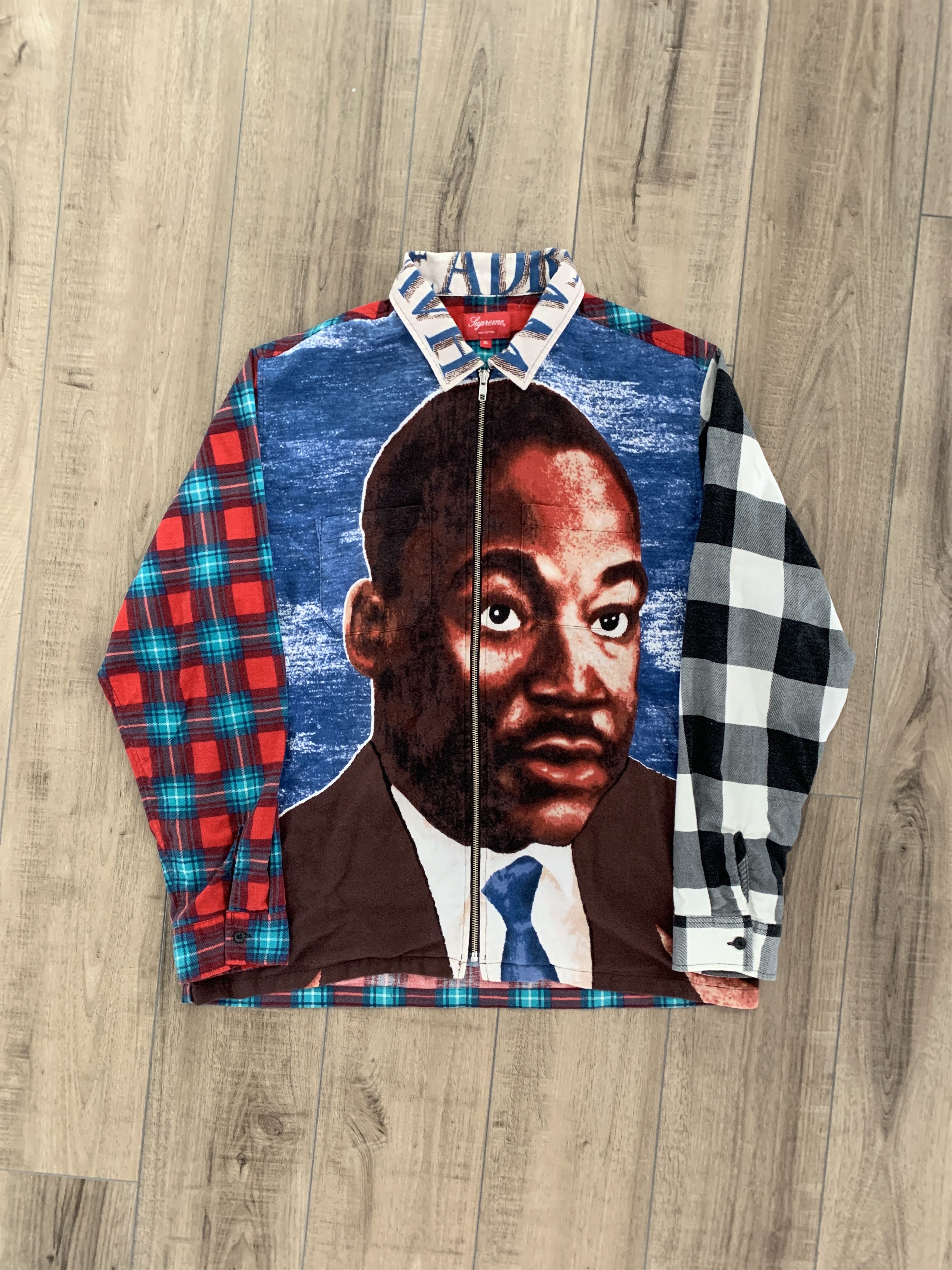 Supreme × Yohji Yamamoto Supreme Y's Silk Zip Up S/S Shirt - XL