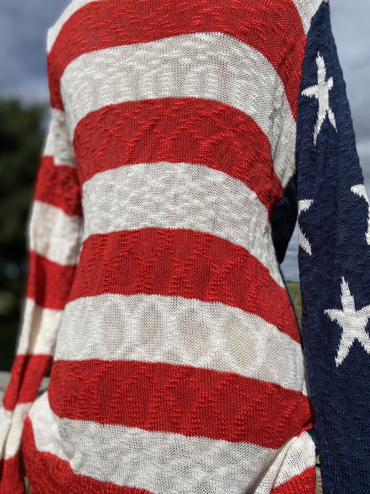 Other ANDTHEWHY Los Angeles Flag Red/White/Blue Cardigan Size S/M Size S / US 4 / IT 40 - 8 Thumbnail