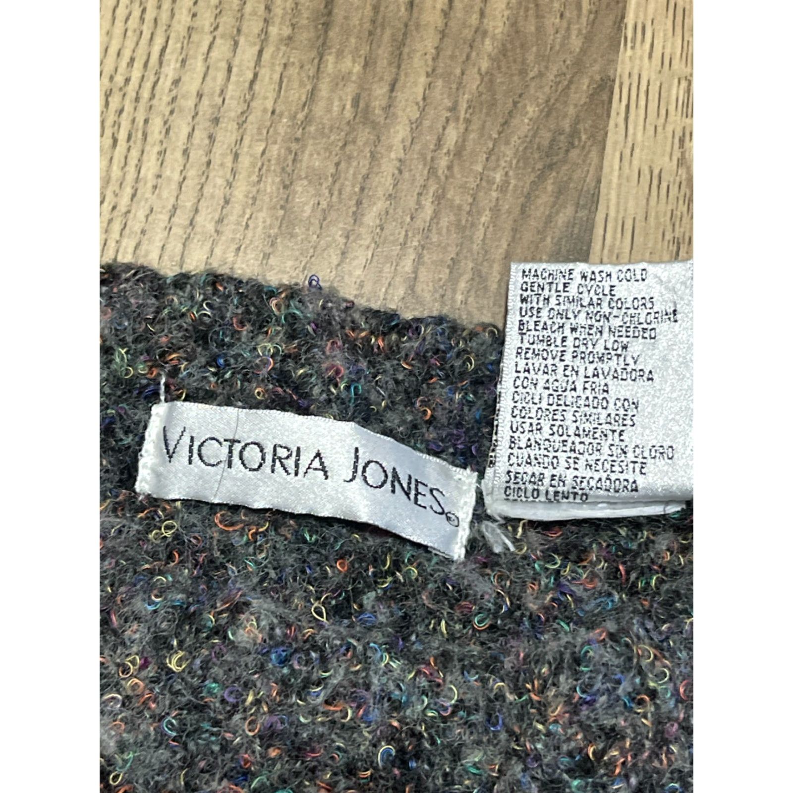 Vintage Victoria Jones Sweater Women's Small Gray Wool Blend Pullover Casual Knit Pullover Size S / US 4 / IT 40 - 7 Thumbnail