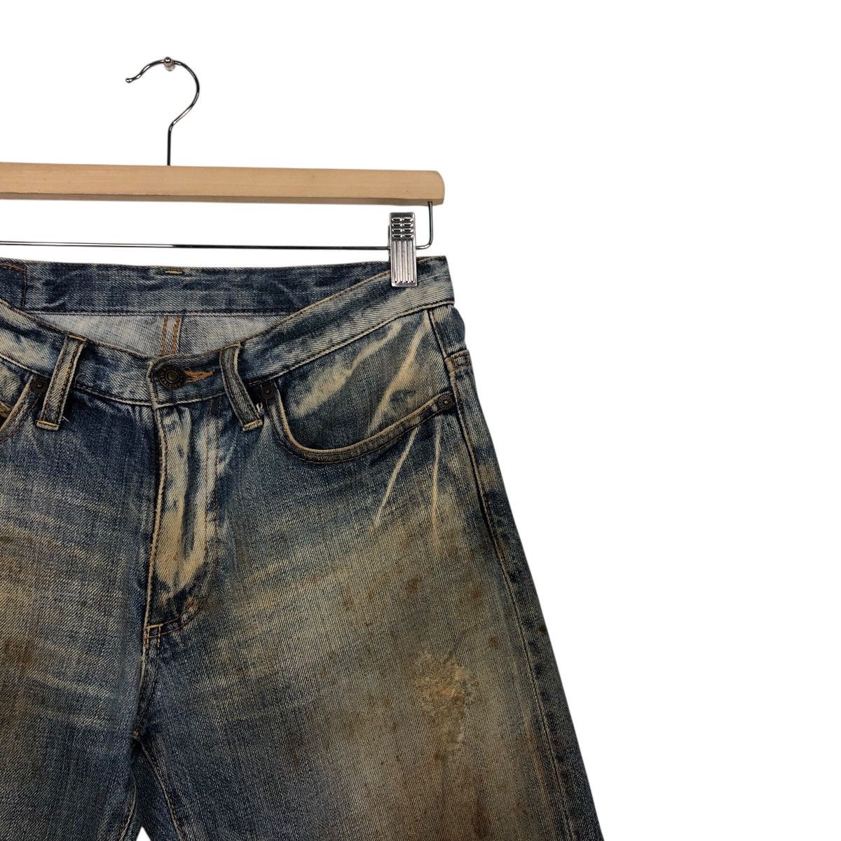 Japanese Brand SHIPS 1975 Repro Workwear Jeans – Destroyed Knees Grime Fade Size 30" / US 8 / IT 44 - 7 Thumbnail