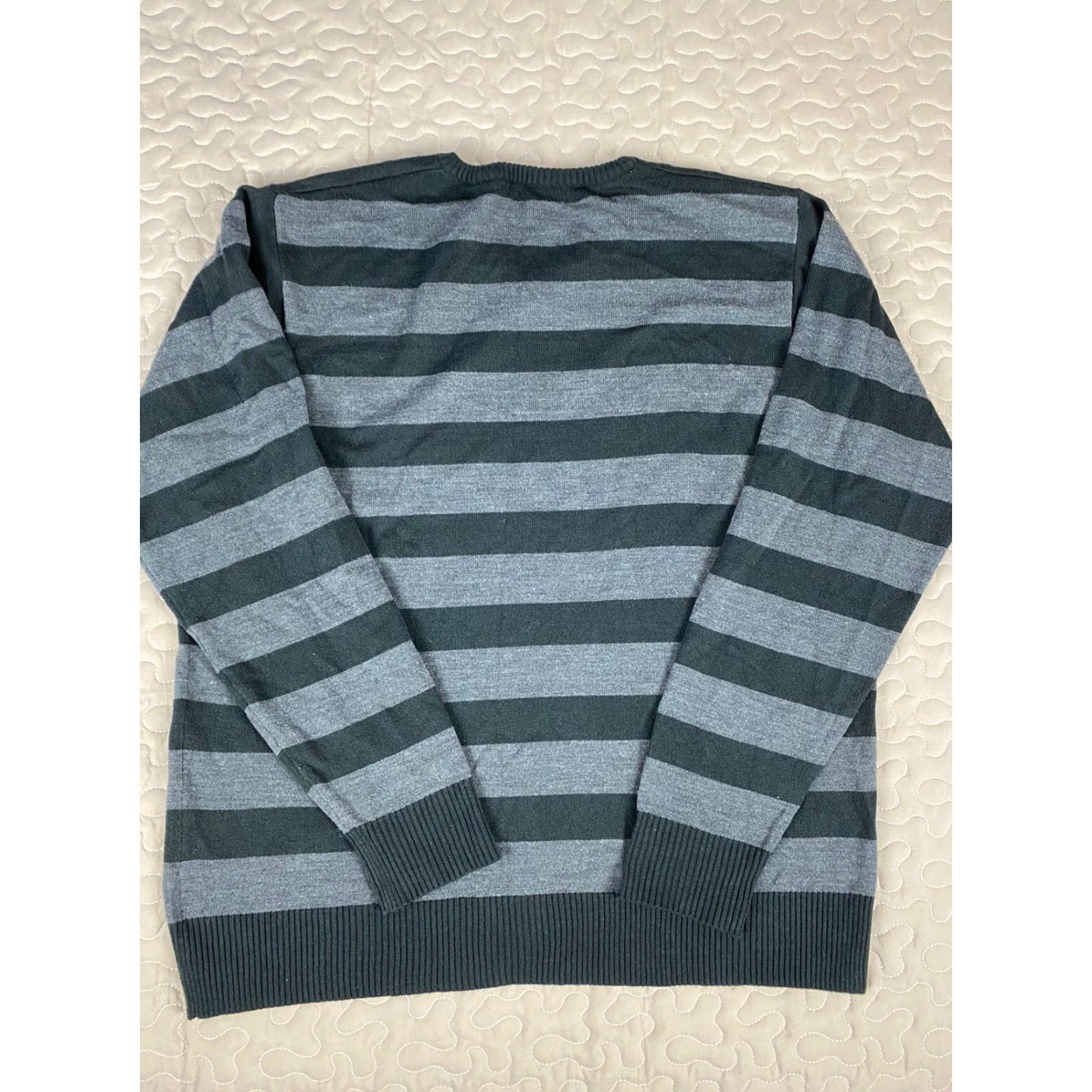 Denime VINTAGE Paper Denim & Cloth Striped V-Neck Pullover Sweater Shirt Mens XL Gray-Black Pullover Size US XL / EU 56 / 4 - 4 Thumbnail