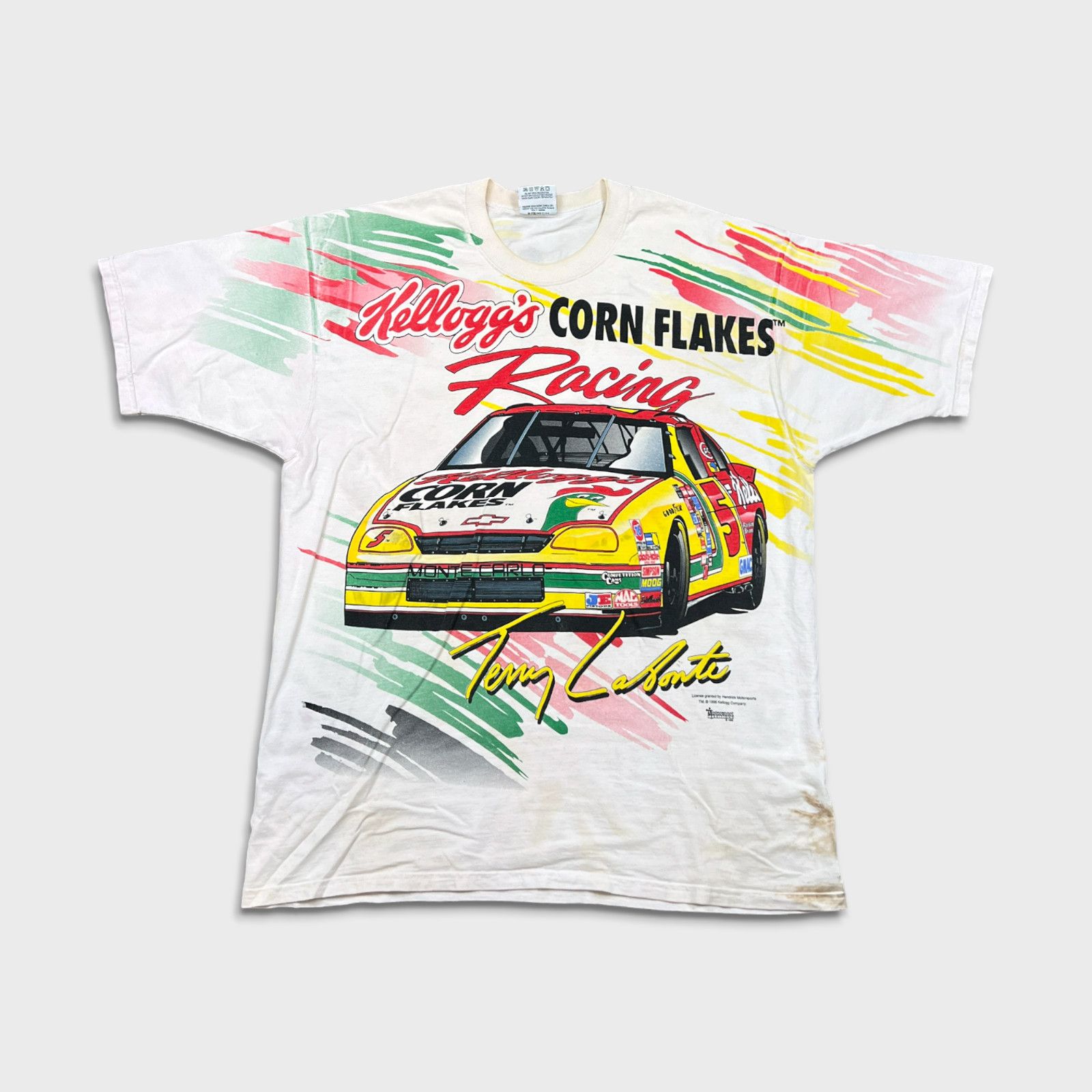 Chase Authentics × NASCAR × Vintage 1996 Chase Terry Labonte T Shirt XL Kelloggs NASCAR AOP Tee Size US XL / EU 56 / 4 - 9 Thumbnail