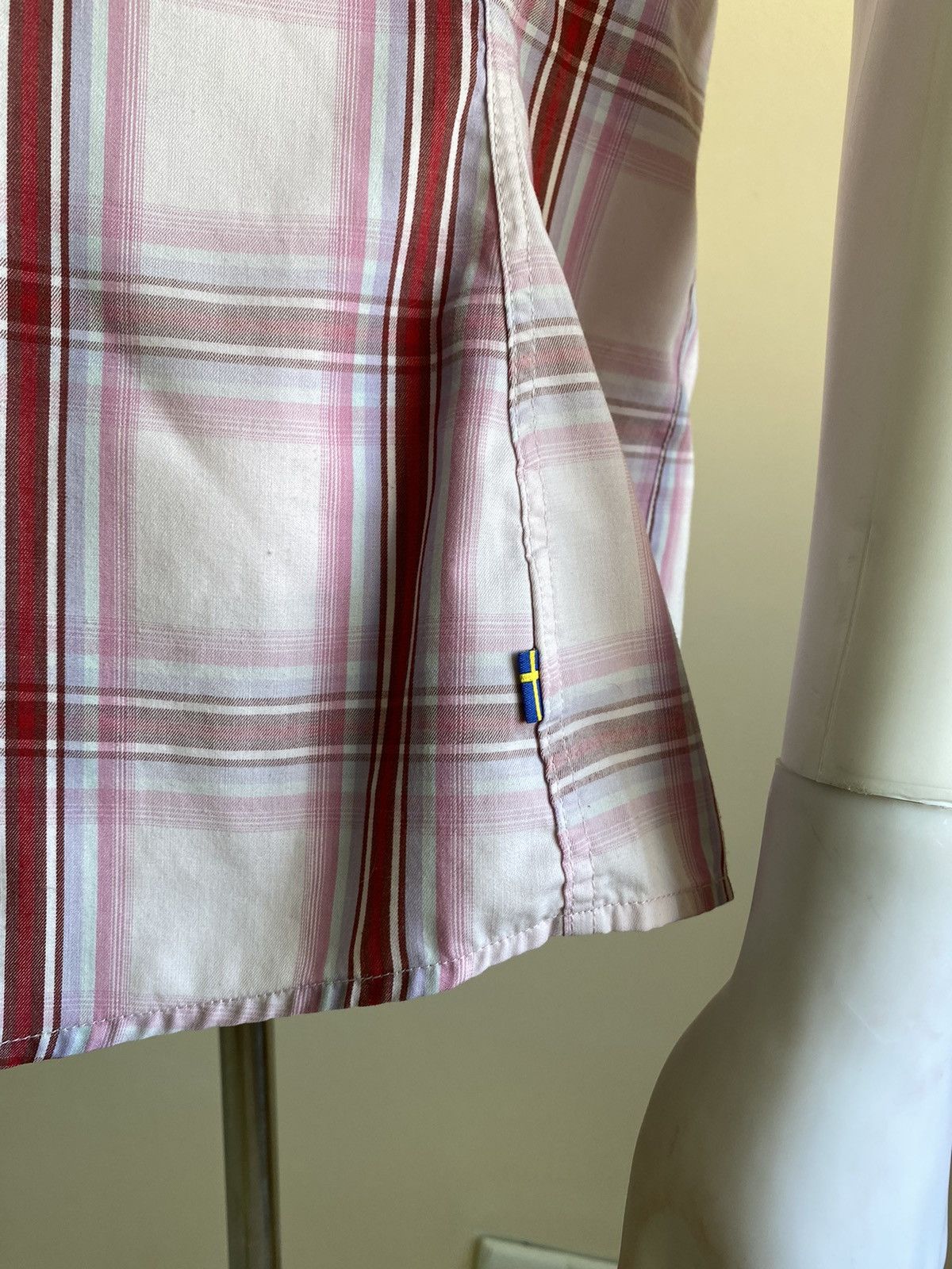 Fjallraven Fjall Raven Womens Pink Button Up Short Sleeve Check Shirt Size M / US 6-8 / IT 42-44 - 9 Thumbnail