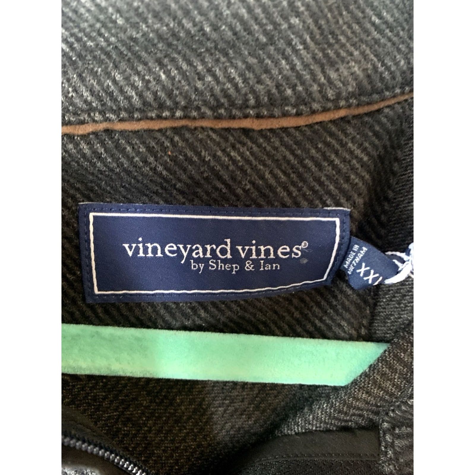 Vineyard Vines Vineyard Vines Shirt Mens 2XL Black Charcoal Calm Water Quarter Zip Pullover NWT Size US XXL / EU 58 / 5 - 3 Thumbnail