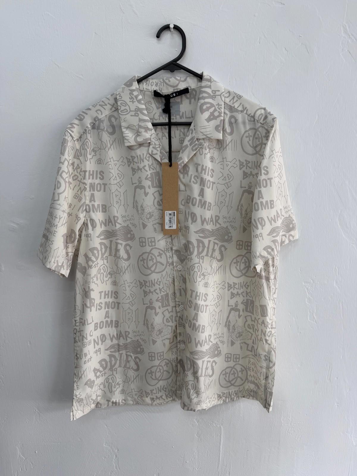 Ksubi new ksubi medium m short sleeve resort shirt baddies grey Size US M / EU 48-50 / 2 - 1 Thumbnail