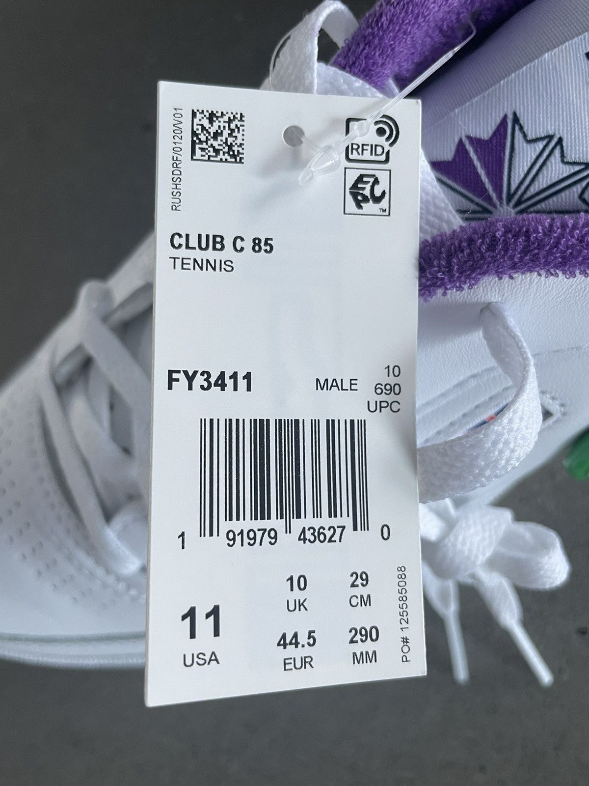 Eric Emanuel × Reebok NEW: Reebok x Eric Emanuel Club C 85 "Regal Purple" FY3411 Size US 11 / EU 44 - 10 Thumbnail