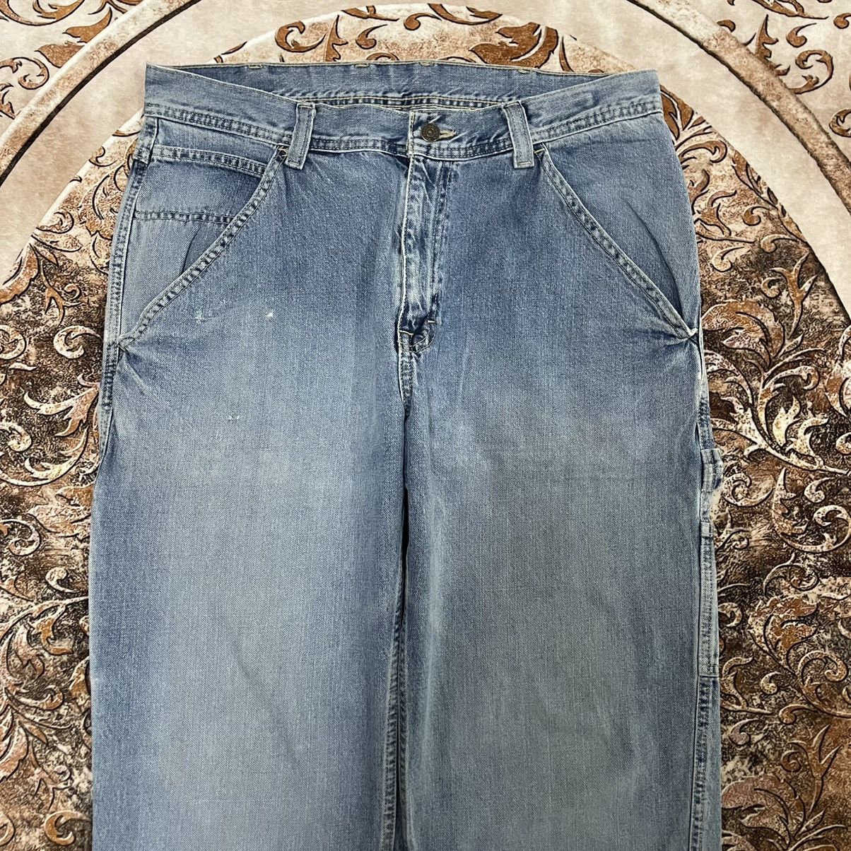 Arizona Jean Co. 🔥Vintage Arizona Jean Ripped Distress Carpenter Denim Jeans Size US 35 - 2 Thumbnail