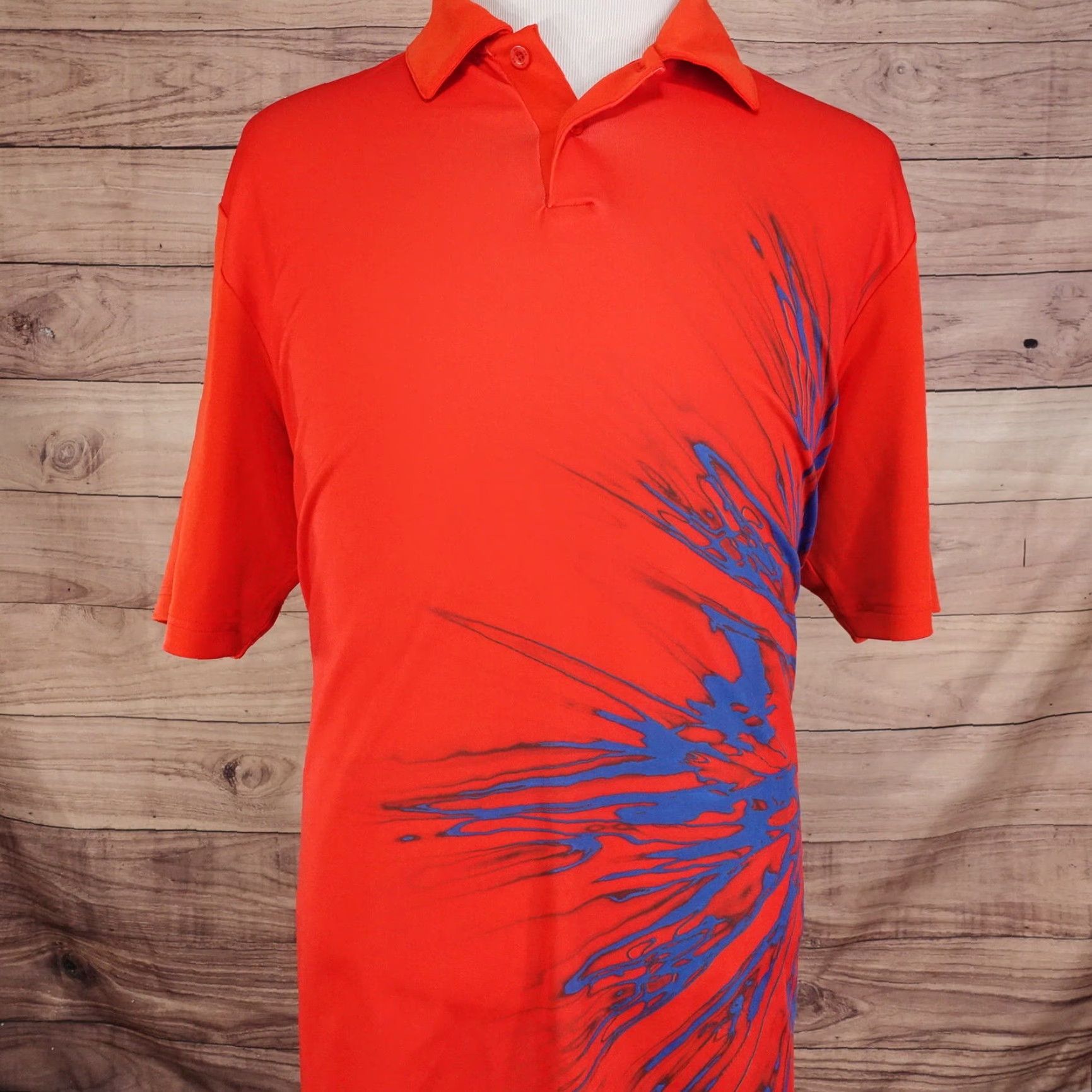 Under Armour Under Armour HEAT GEAR SHIRT MENS XL RED BLUE SPLATTER GOLF POLO Size US XL / EU 56 / 4 - 2 Thumbnail