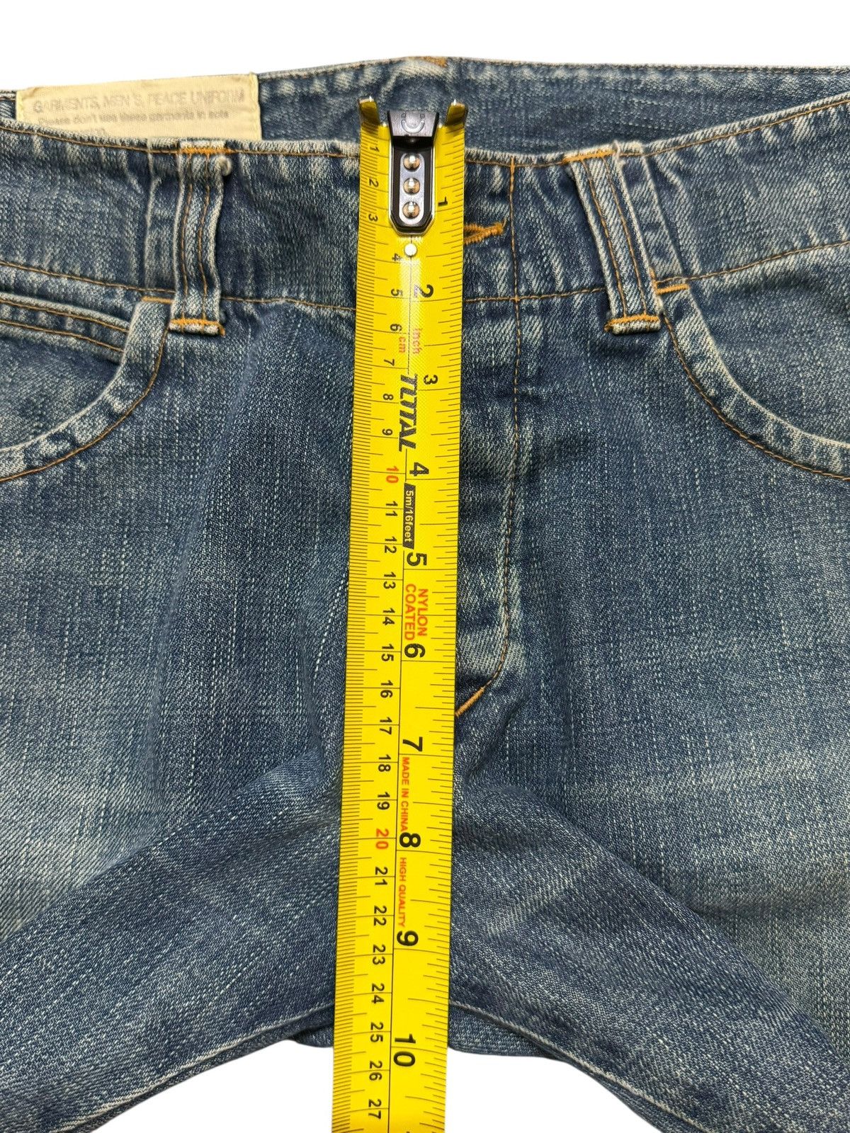 Johnbull Vintage 90s Japan Johnbull Blue Faded Wash Whisker Style Size US 30 / EU 46 - 15 Thumbnail
