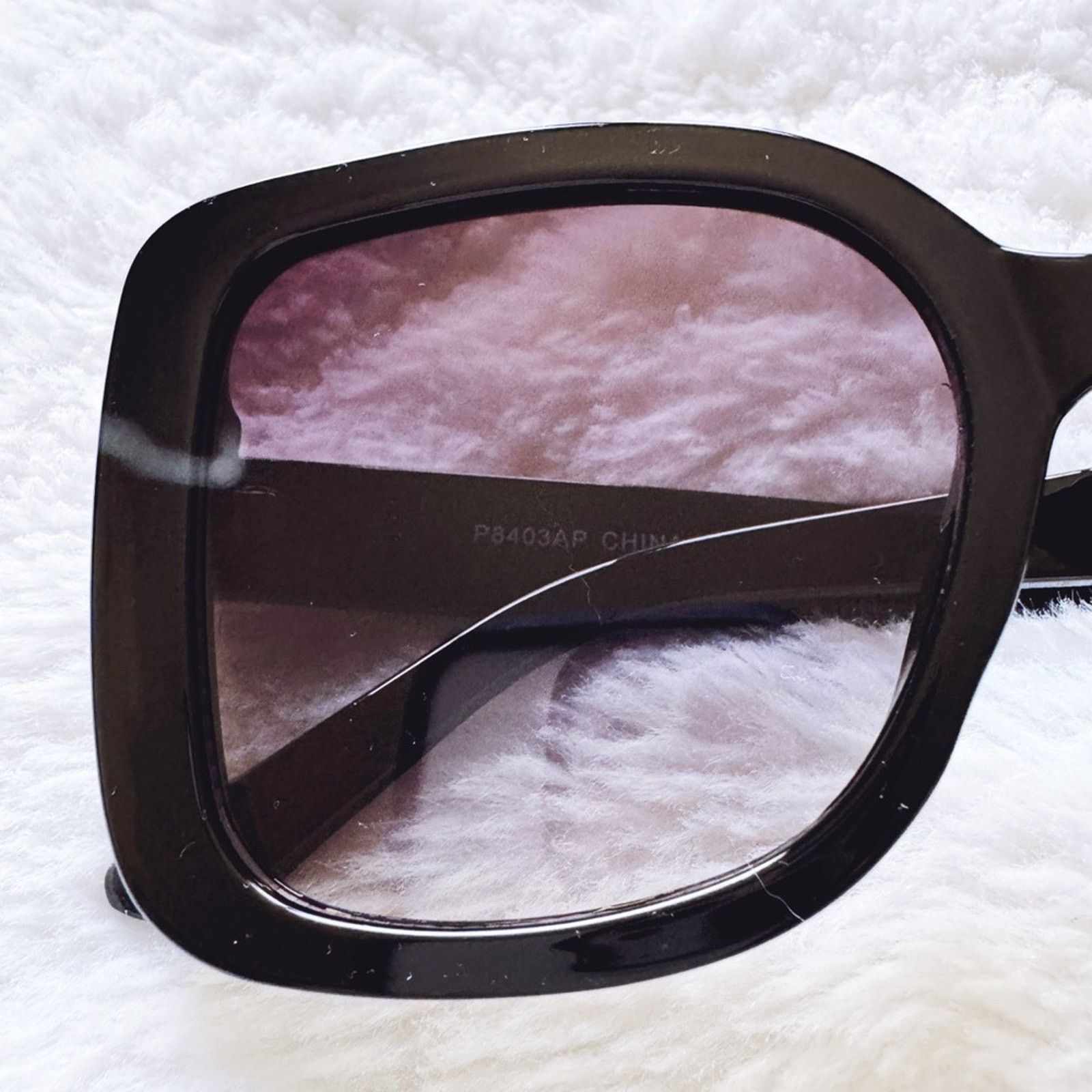 Other Eva Gloss Black Square-Framed Sunglasses Size ONE SIZE - 2 Thumbnail