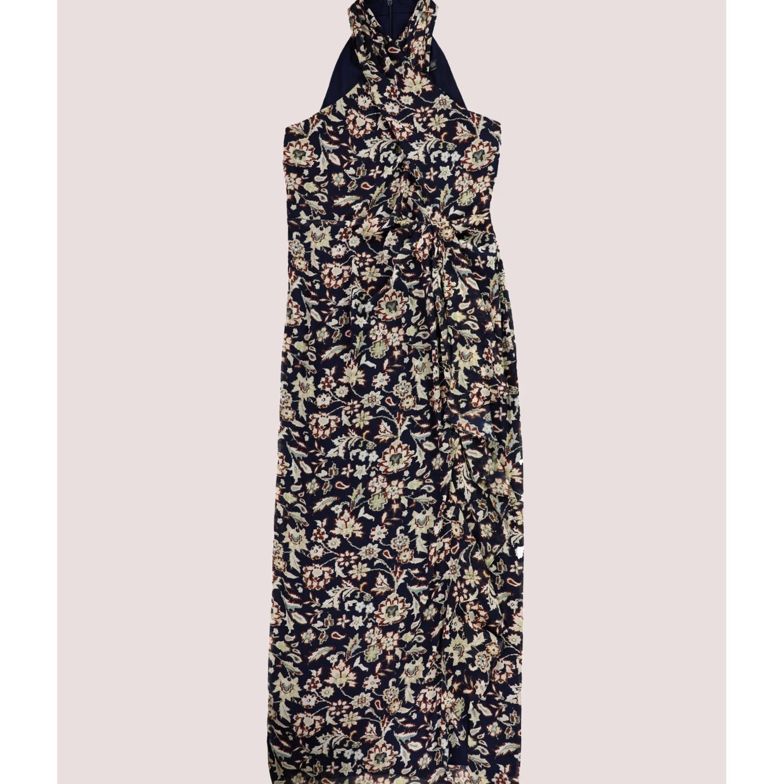 Ralph Lauren Ralph Lauren Womens Floral Evening Maxi Dress navy 14 Size XL / US 12-14 / IT 48-50 - 1 Thumbnail