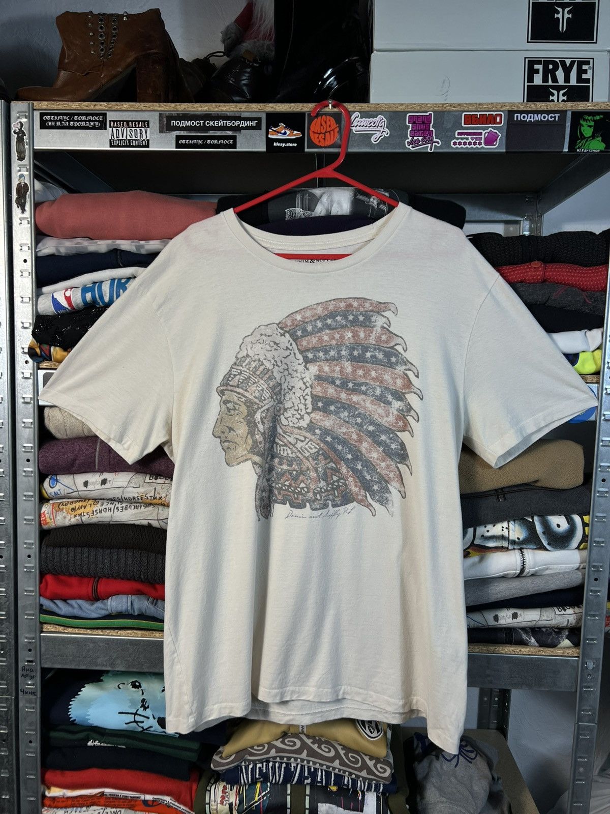 Denim & Supply Ralph Lauren *RARE* Denim & Supply Ralph Lauren Aztec USA Flag Shirt Size US L / EU 52-54 / 3 - 4 Thumbnail