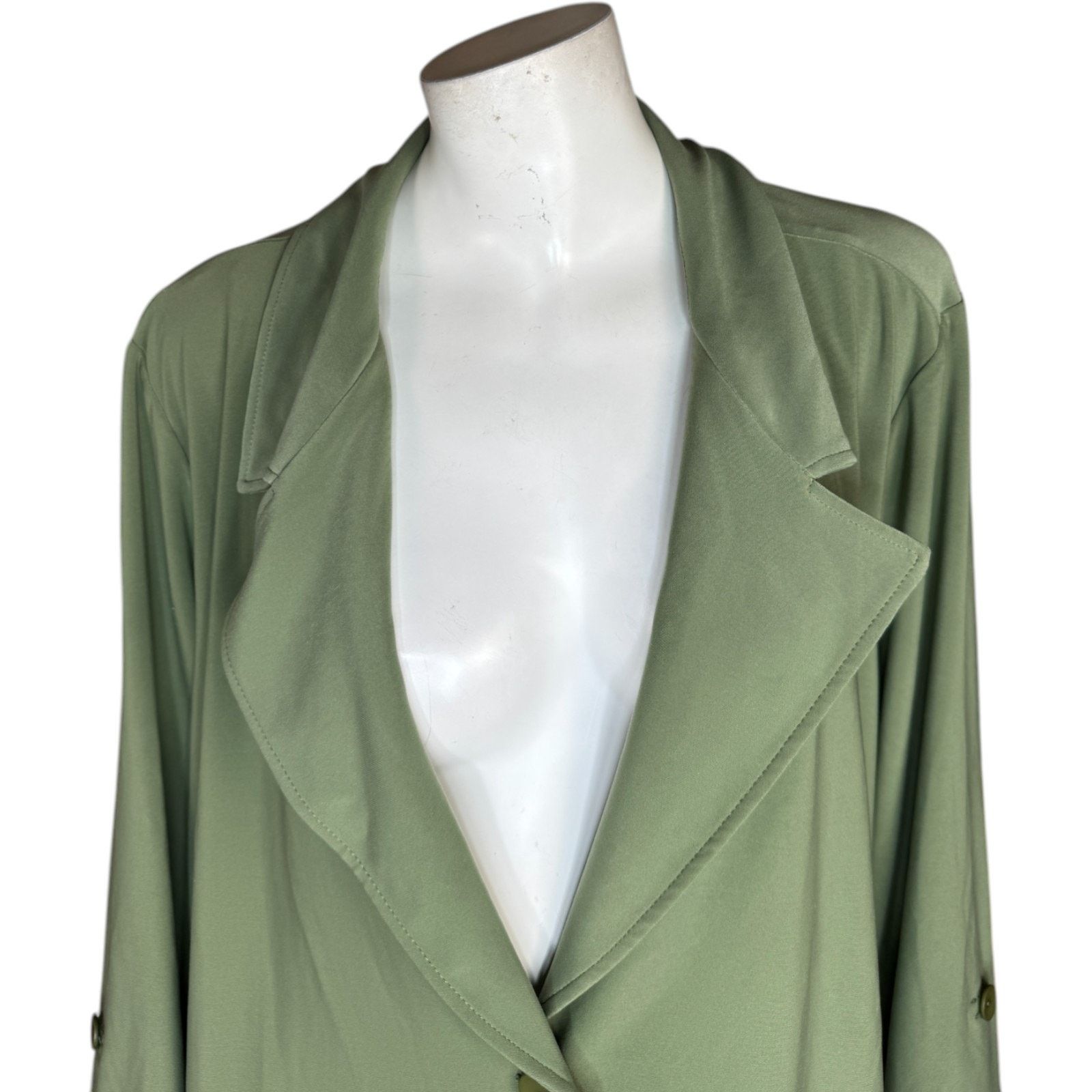 Other Susan Graver LK Notch Collar Jacket Tarragon X-Large Petite Size XL / US 12-14 / IT 48-50 - 3 Thumbnail