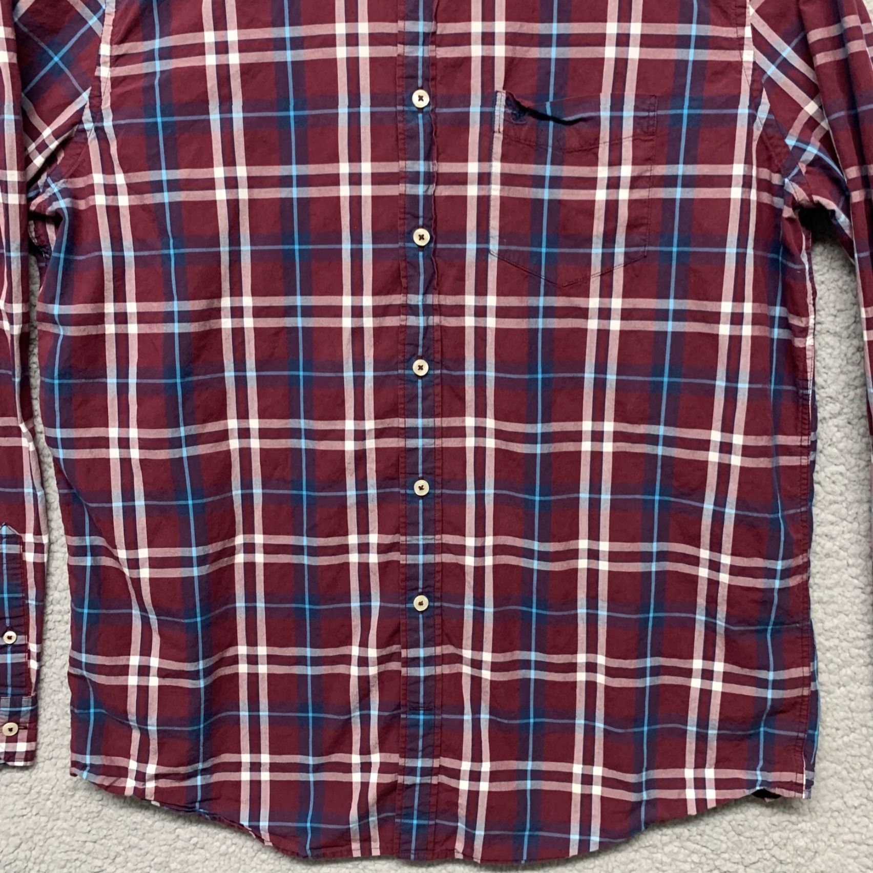 American Eagle Outfitters VINTAGE American Eagle Outfitters Shirt Men XLT Long Sleeve Button Plaid Red/White/Blue Size US XL / EU 56 / 4 - 3 Thumbnail