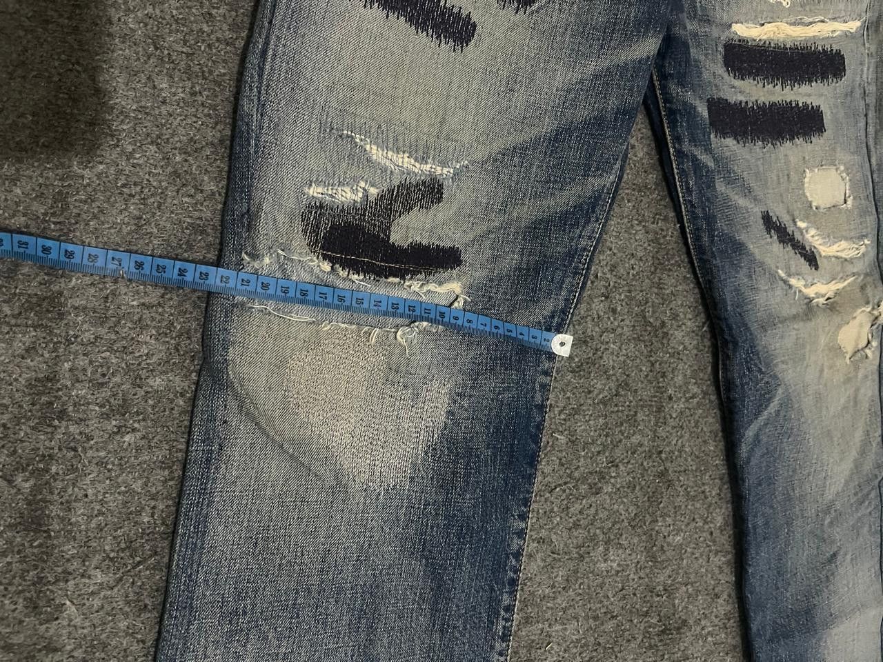 Vintage 2007 Levis 501-0069 Custom Distrassed Repaired Denim