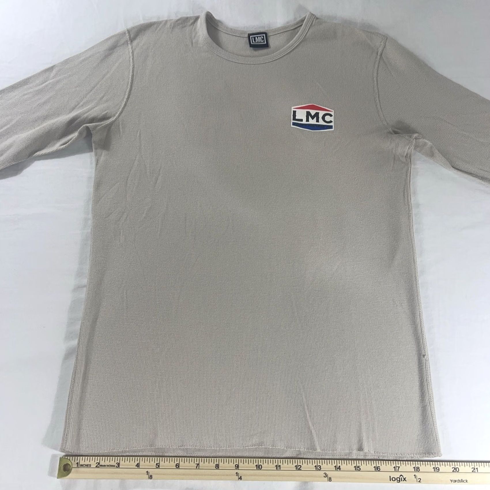 CO L Loser Machine L Thermal Shirt Long Sleeve Mens T-Shirt Beige Cotton Thermal LMC 80s Motorcycle Racing Henley Size US L / EU 52-54 / 3 - 7 Thumbnail