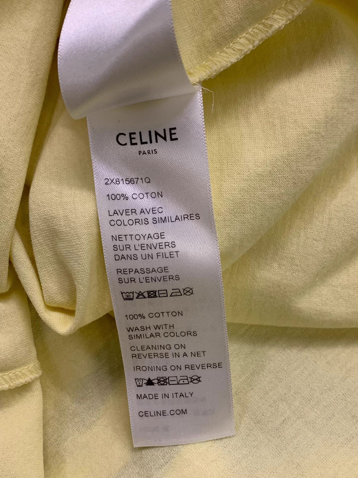 Celine Celine yellow & white logo T-shirt M new Size M / US 6-8 / IT 42-44 - 6 Thumbnail