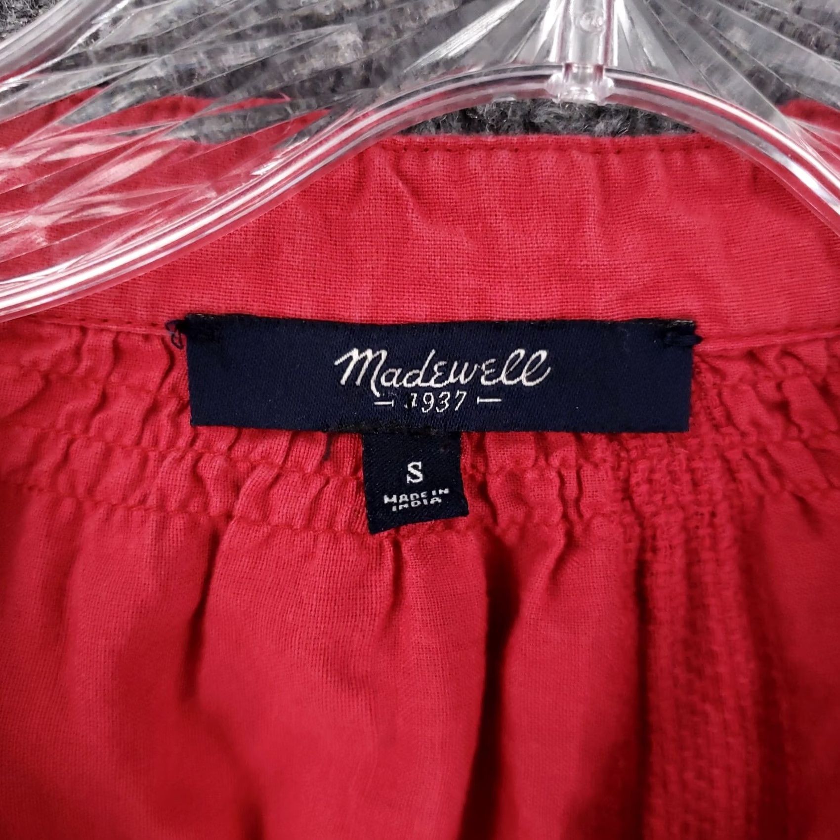Madewell Madewell Red Embroidered Camelia Tassel Tunic 3/4 Sleeve Shirt Womens S Small Size S / US 4 / IT 40 - 7 Thumbnail