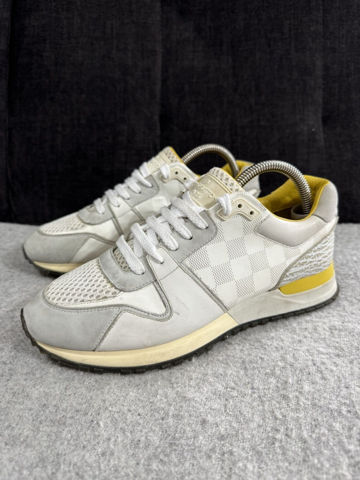 Louis Vuitton Louis Vuitton Run Away Leather White Yellow Sneakers size 6 Size US 6 / EU 39 - 7 Thumbnail
