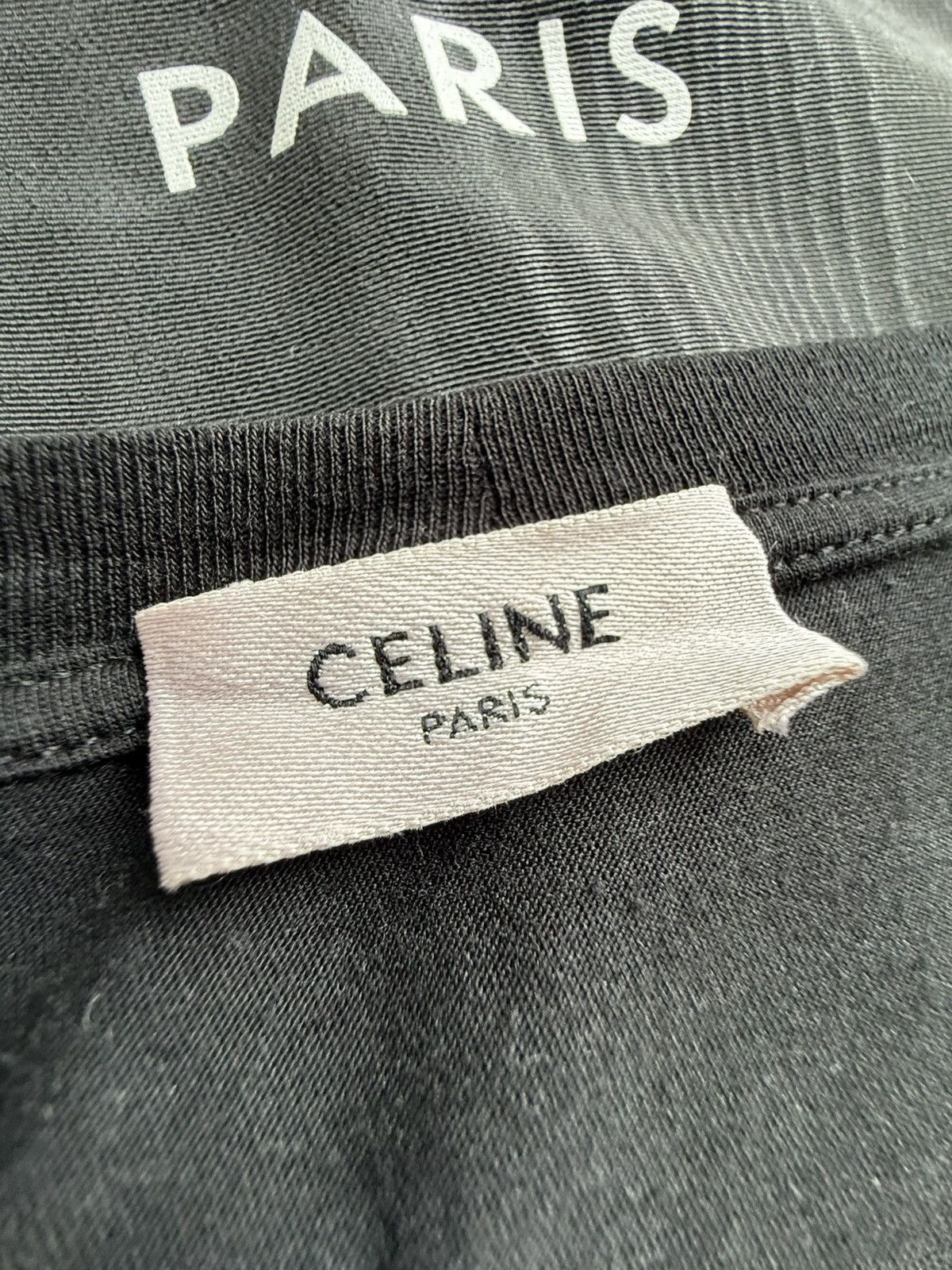 Celine Celine black white logo Hedi Slimane t shirt grail Size US M / EU 48-50 / 2 - 13 Thumbnail