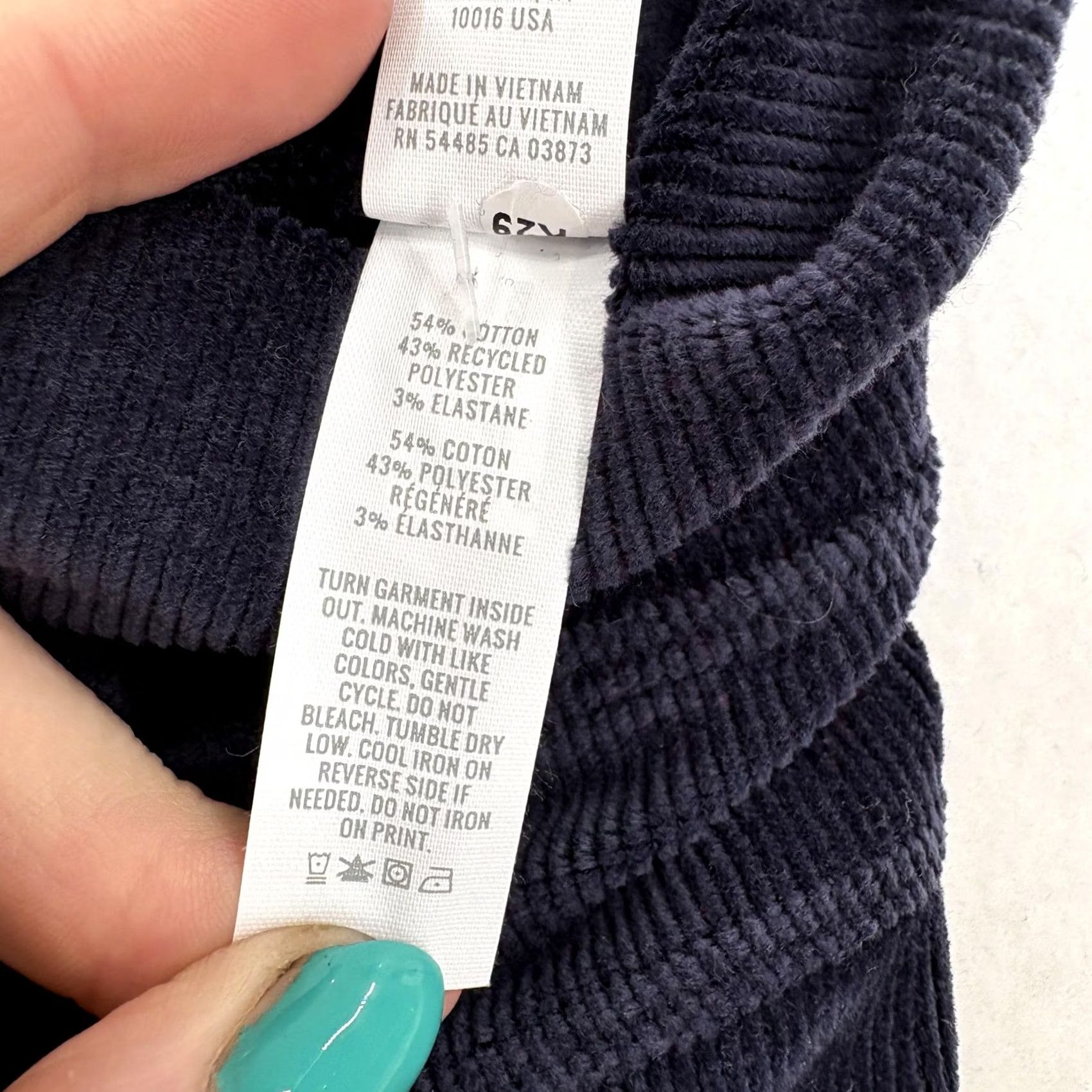 Vintage OFFLINE Aerie Bootcut Corduroy Leggings Womens M Blue Hi Rise Pockets Yoga NWT Size 32" / US 10 / IT 46 - 7 Thumbnail