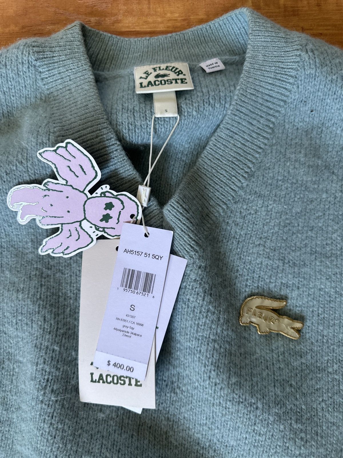 【LACOSTExGOLF le FLEUR*】アルパカウールニットポロシャツ LACOSTExGOLF le FLEUR*】アルパカウールニットポロシャツ