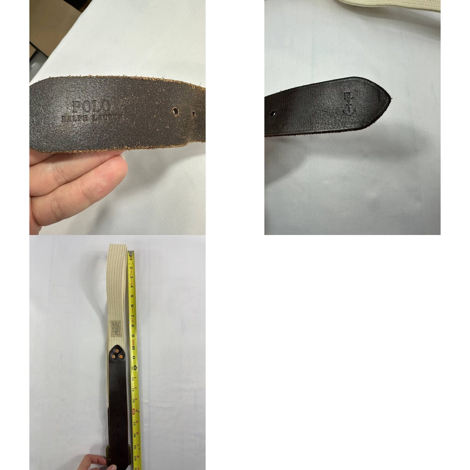 Polo Ralph Lauren Polo Ralph Lauren Belt Men’s Size 36 Brown Leather Stitched Canvas Size US M / EU 48-50 / 2 - 8 Thumbnail