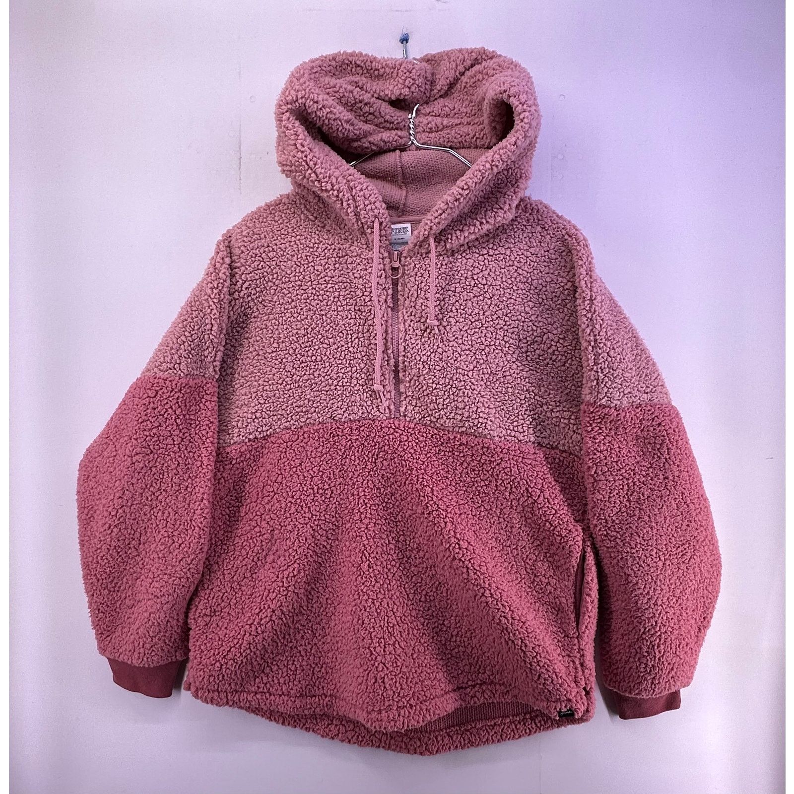 & Other Stories Victoria's Secret Pink Sherpa Half Zip Hoodie Rose/Pink Sz M Size M / US 6-8 / IT 42-44 - 1 Thumbnail