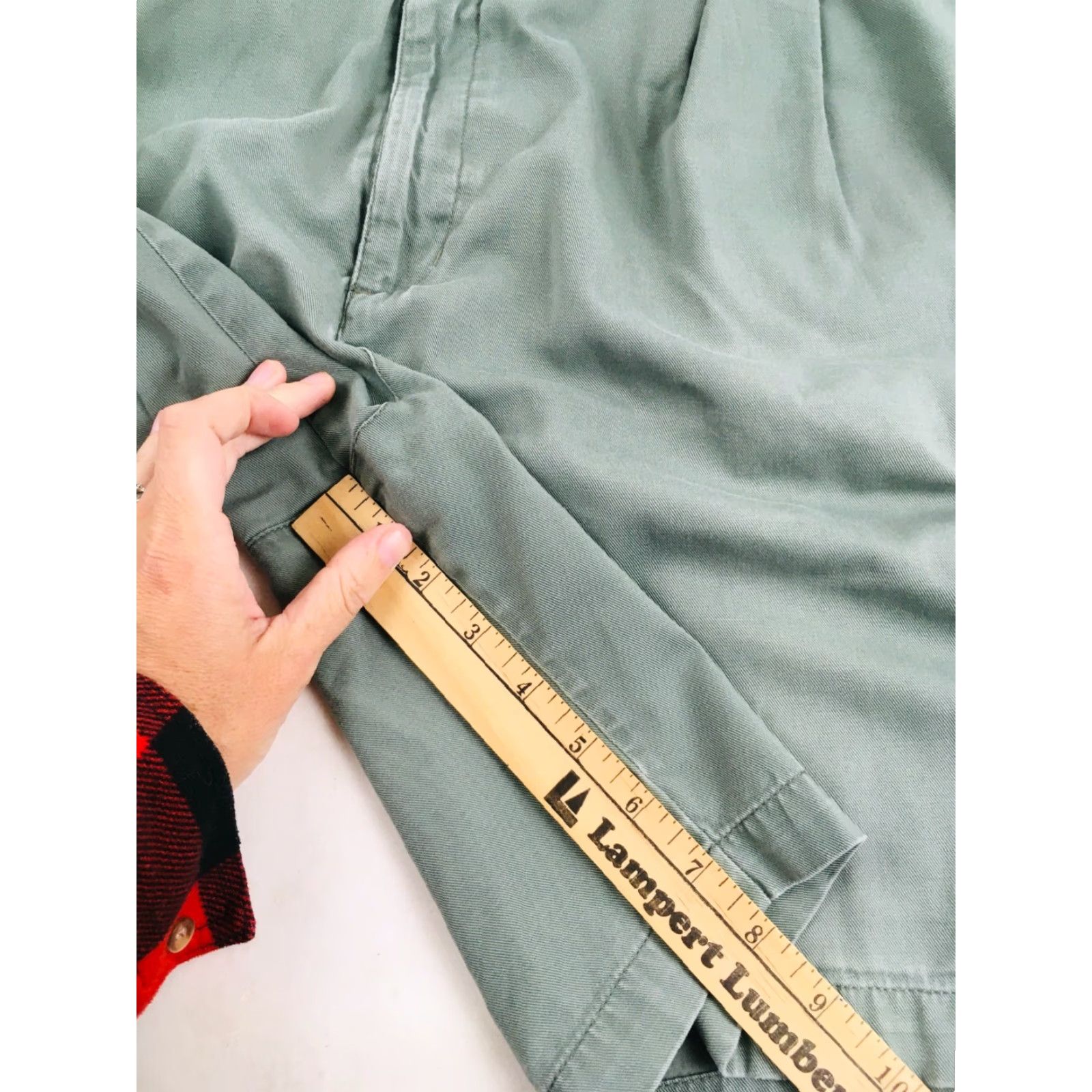 Vintage Columbia Short Men's 42 Green Cotton Chino Hiking Flat Front Pocket Summer Size US 42 / EU 58 - 4 Thumbnail