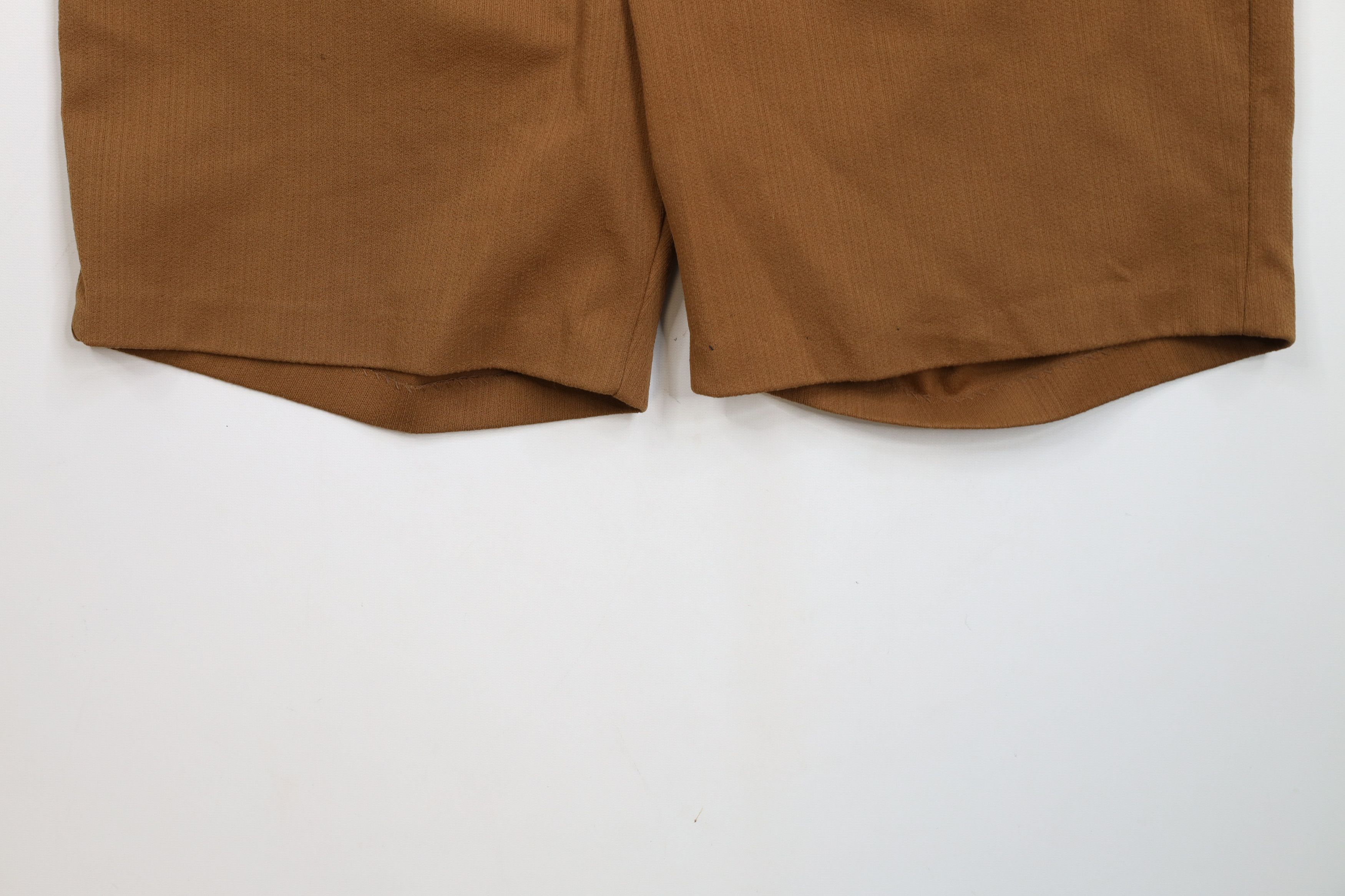 Vintage Vintage 70s Streetwear Knee Knit Chino Shorts Brown AS IS Size US 38 / EU 54 - 4 Thumbnail