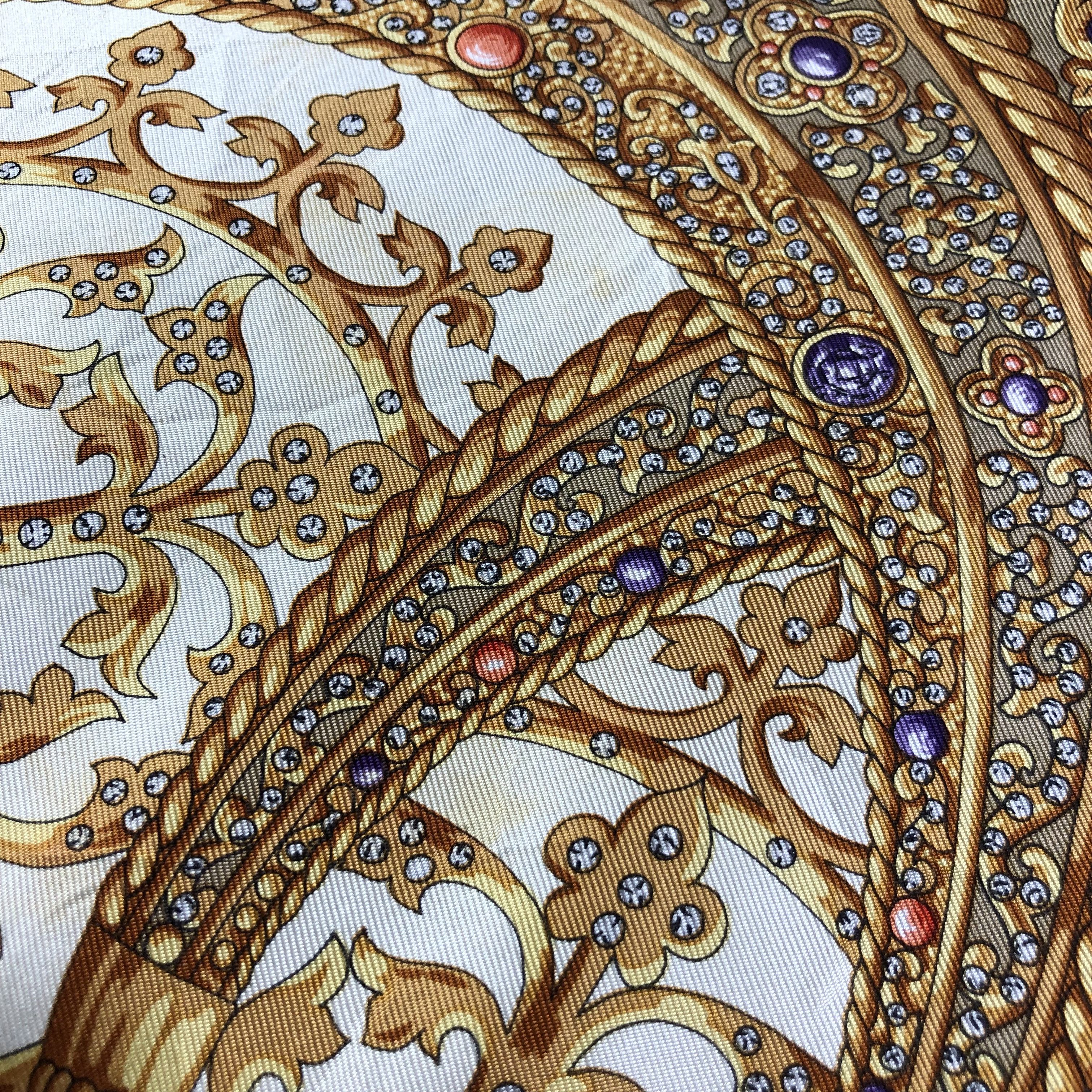 Lancel Vintage Lancel Baroque Silk Scarf M422 Size ONE SIZE - 8 Thumbnail