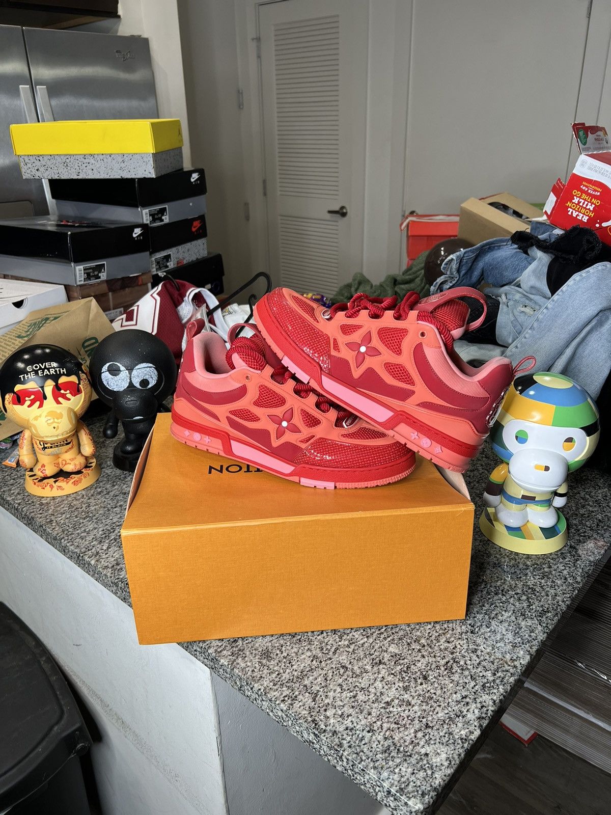Louis Vuitton Lv Skate Sneaker ‘Red’ Size US 12 / EU 45 - 1 Thumbnail