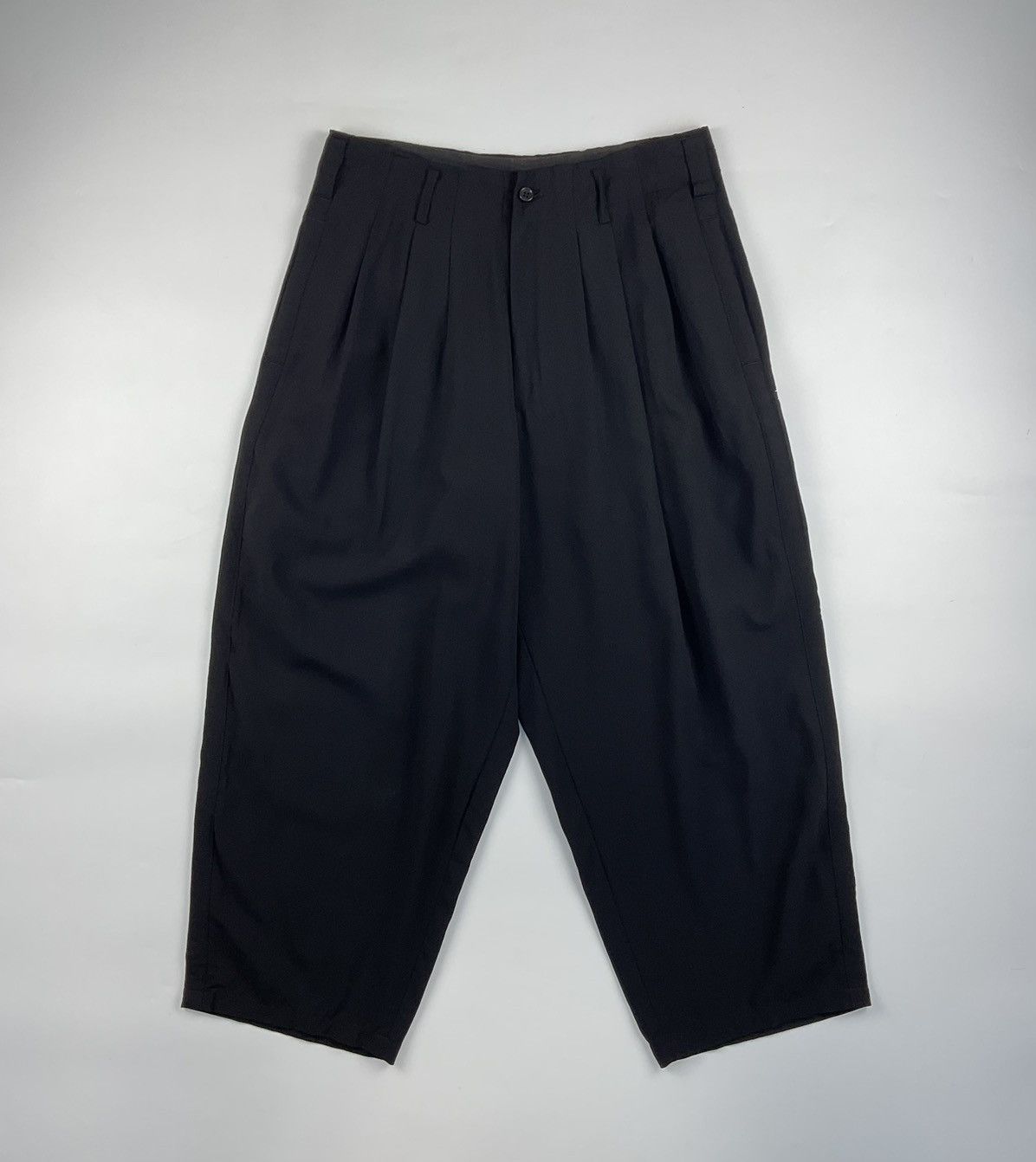 image of Yohji Yamamoto Pour Homme S/s'97 Wide Pants in Black, Men's (Size 32)