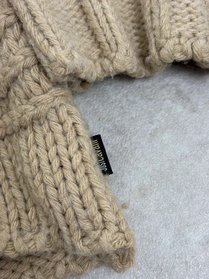 Roberto Cavalli 2000s Cavalli 3D Flowers Beige Knit Sweater Size S / US 4 / IT 40 - 8 Thumbnail
