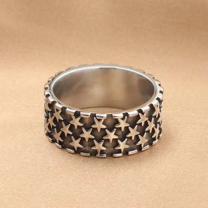 Jewelry Star Ring Demon Goth Punk Rock Filigree Jewelry Silver Size ONE SIZE - 1 Thumbnail