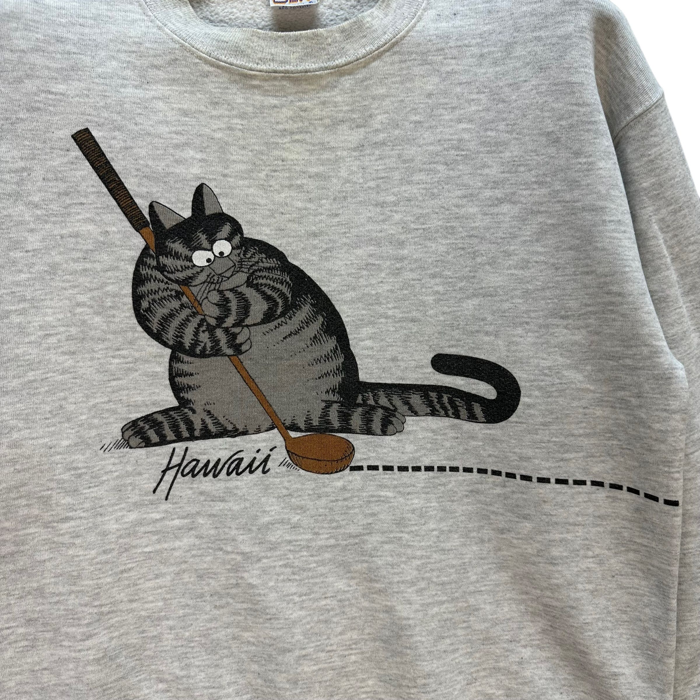 Vintage 90s CRAZY SHIRT Hawaii Cat Golf Big Logo Sweatshirt #A5-0108 Size US M / EU 48-50 / 2 - 3 Thumbnail