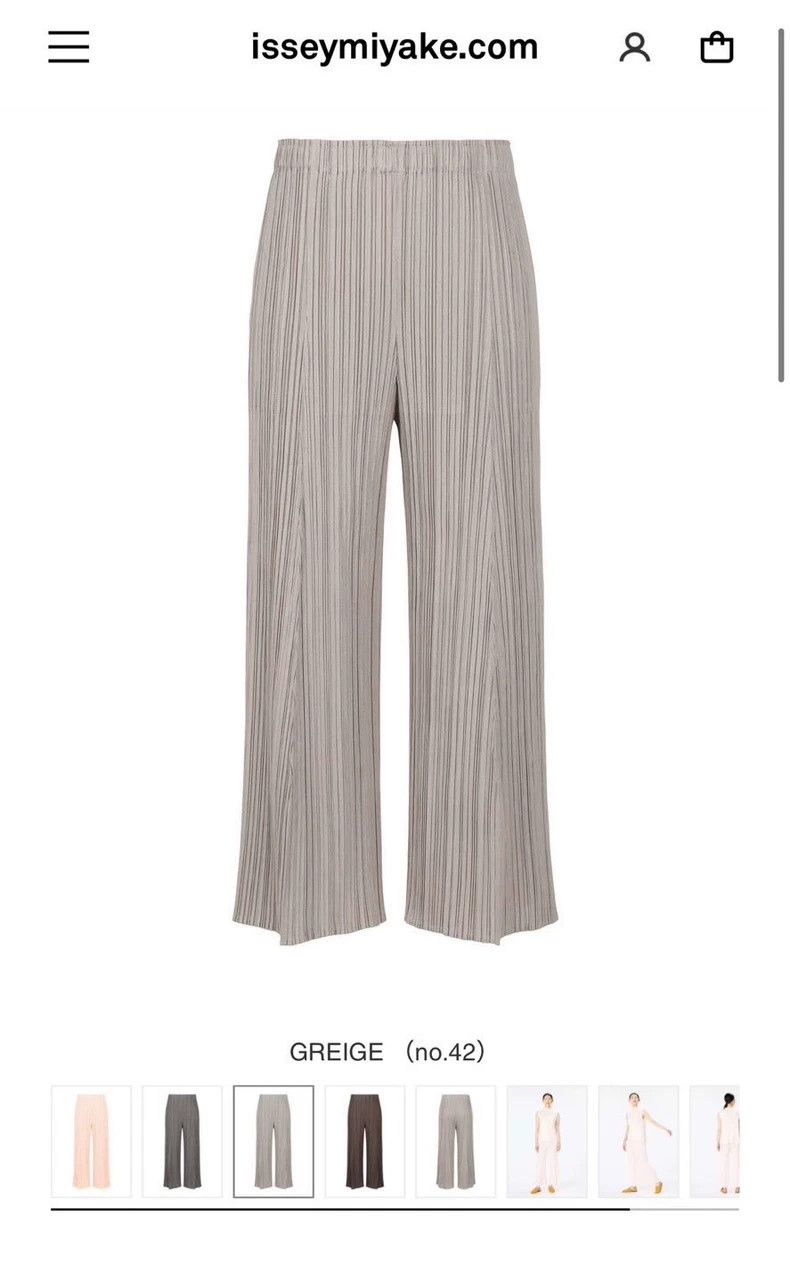 Issey Miyake issey miyake size:2 Grey wide-leg pants Size 42" / US 20 - 3 Thumbnail