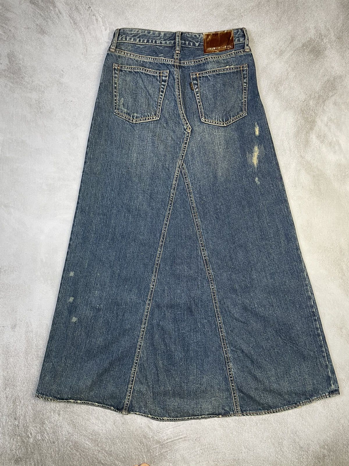 GOA 2000s GOA Denim Maxi A-Line Skirt Size 27" / US 4 / IT 40 - 5 Thumbnail