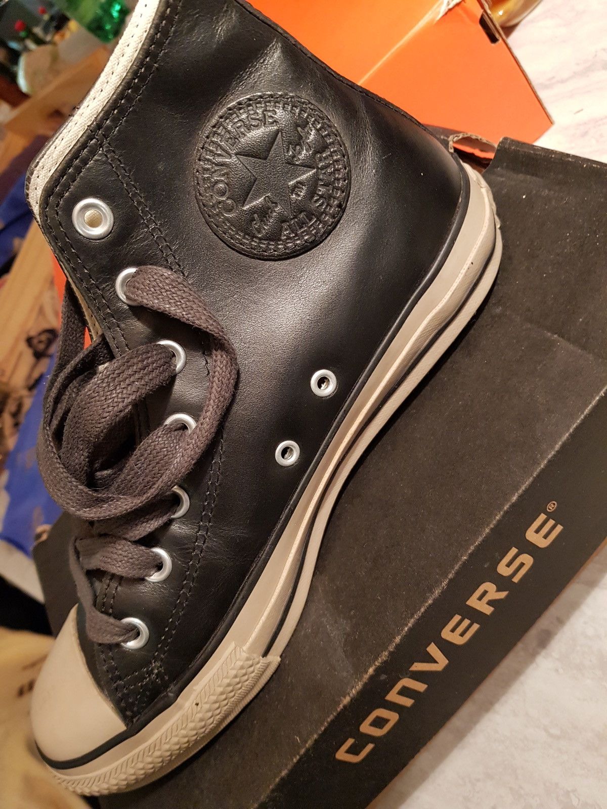 Converse Leather washed high heeled Size US 6 / EU 39 - 3 Thumbnail