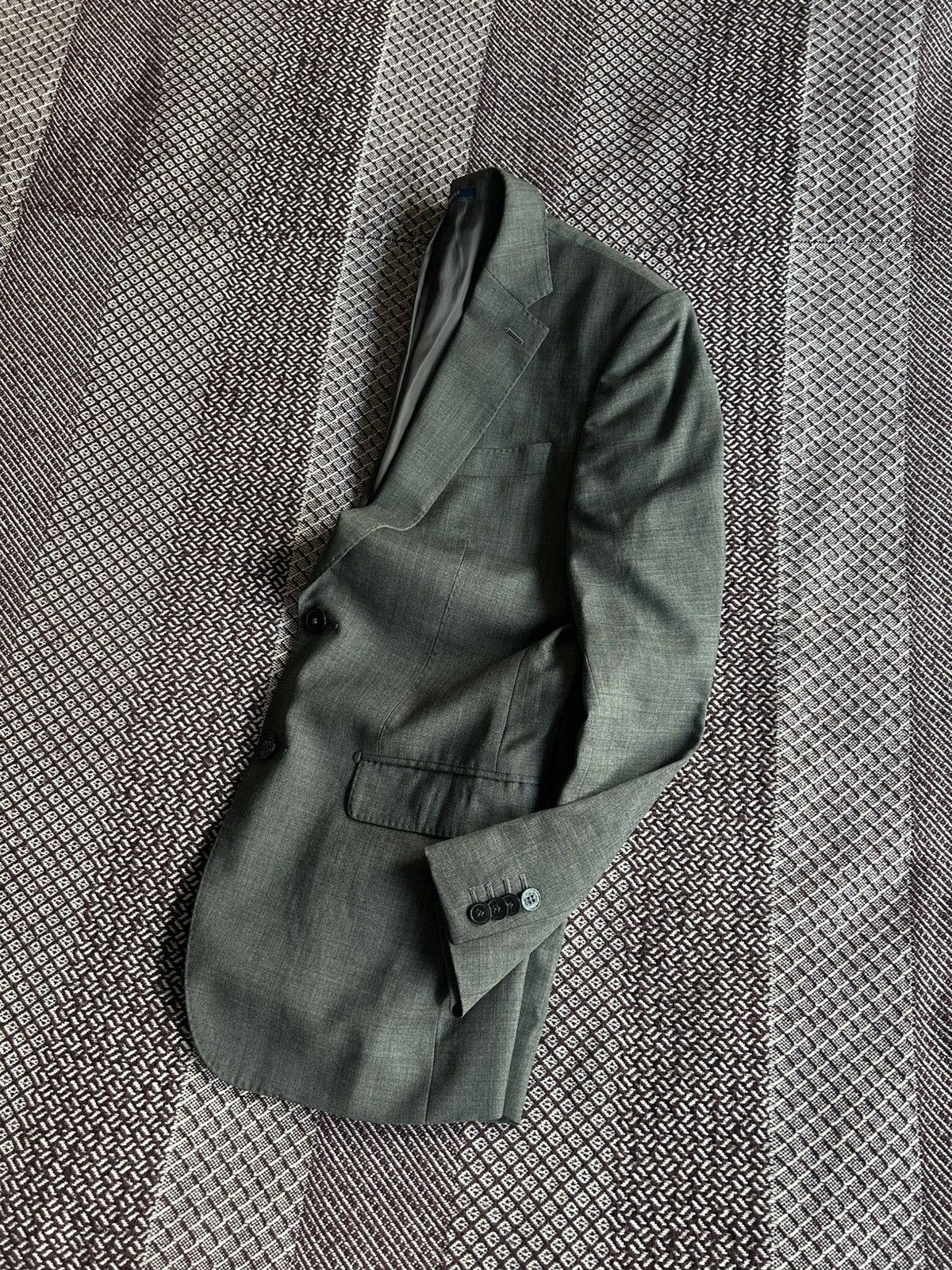 Boggi × Designer Boggi Milano Luxury Blazer Mens Grey Pure Wool 120’S Size 48 Size 48R - 14 Thumbnail
