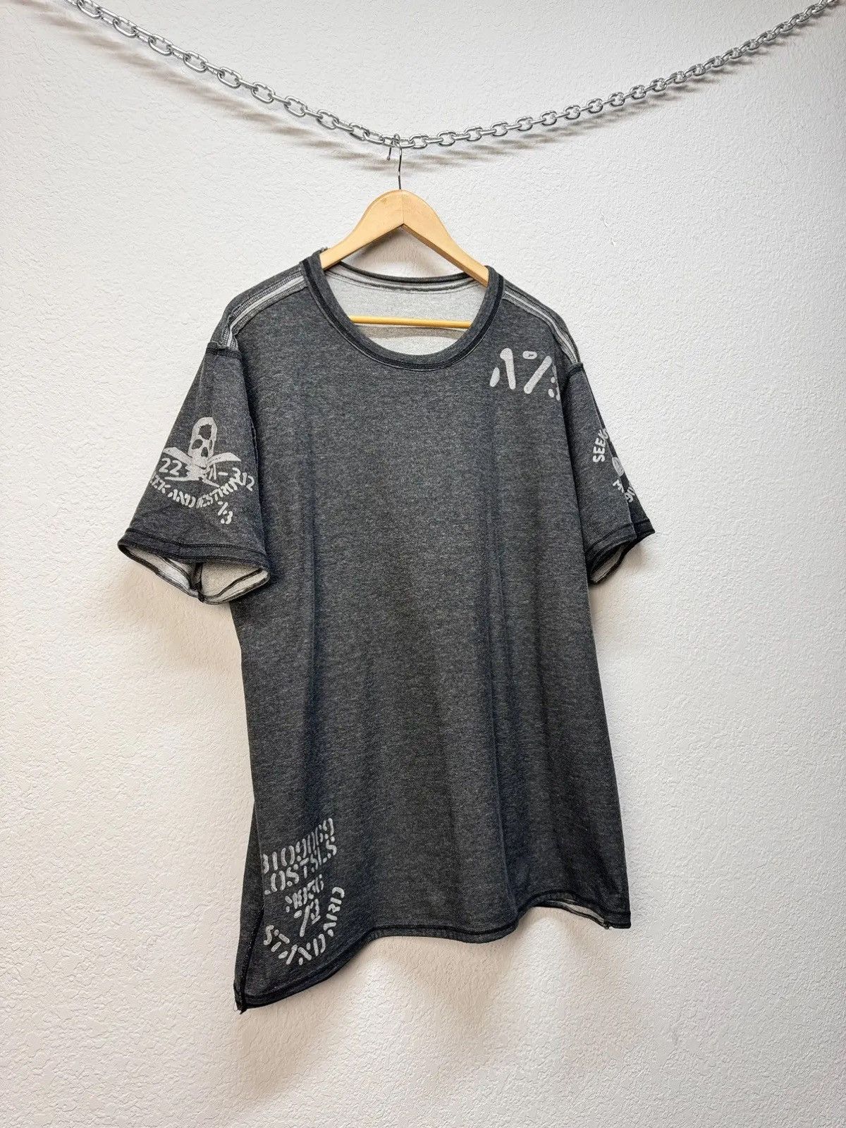 Affliction × Japanese Brand × Vintage Vintage Reversible Affliction Double Skull Black T Shirt Size US XL / EU 56 / 4 - 8 Thumbnail