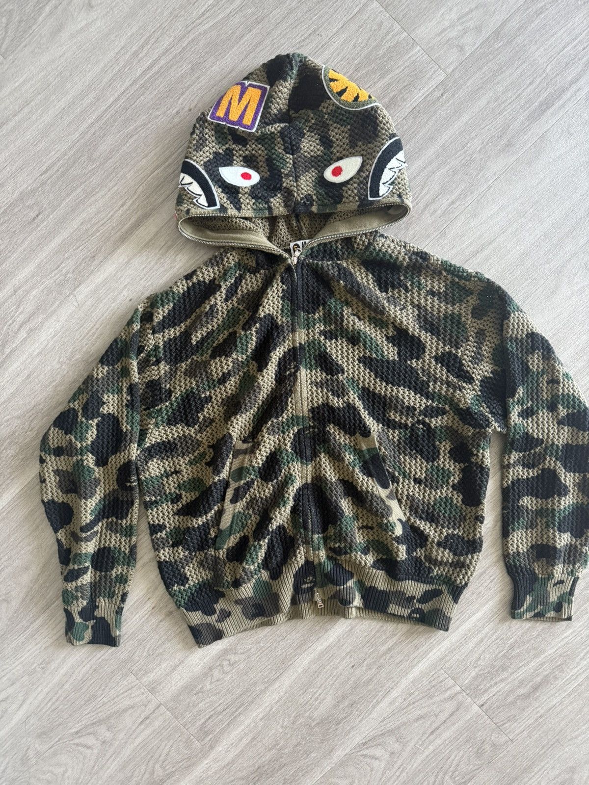 Bape Bape Knit Shark Full Zip Size US L / EU 52-54 / 3 - 1 Thumbnail