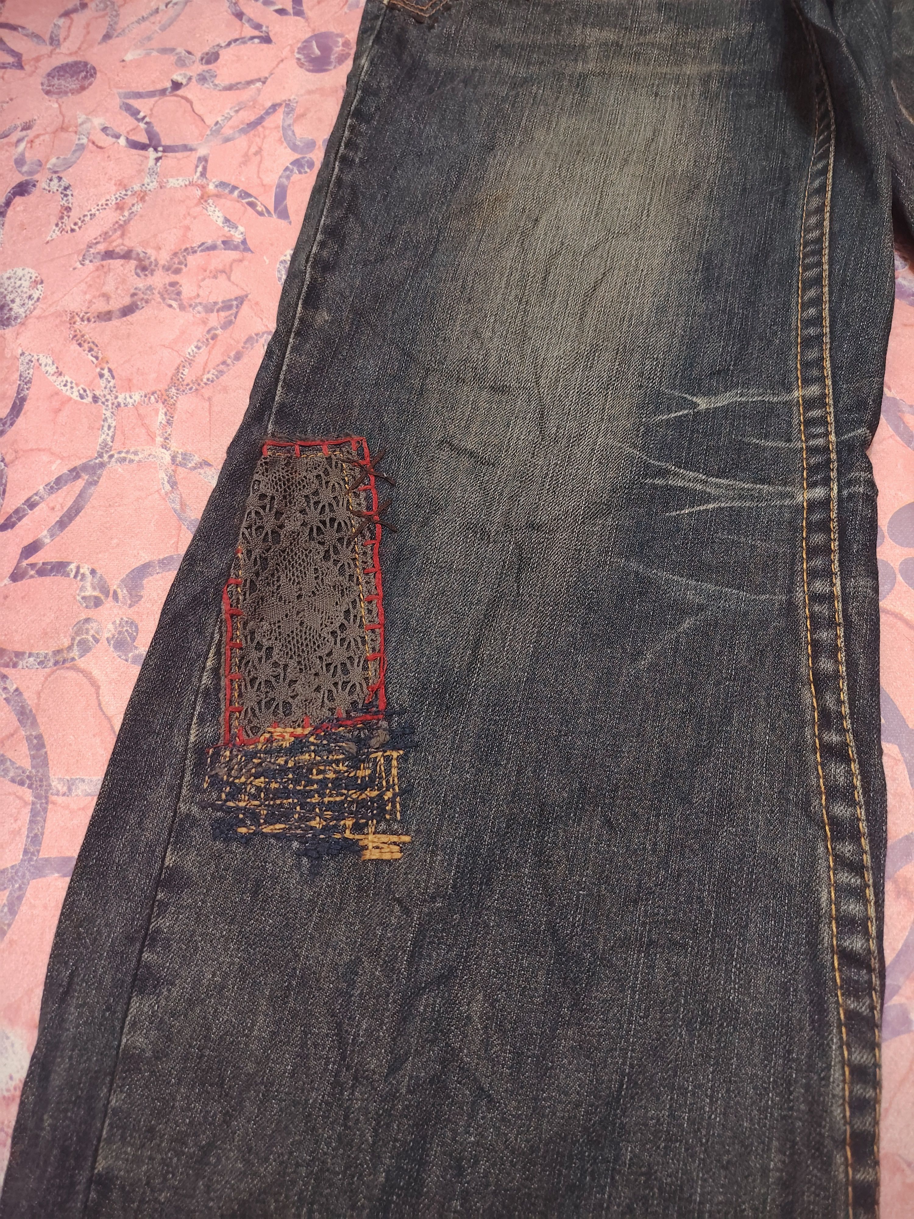 14th Addiction Japanese A6 Jeans Bandana Patchwork design Distressed jeans Size US 30 / EU 46 - 9 Thumbnail