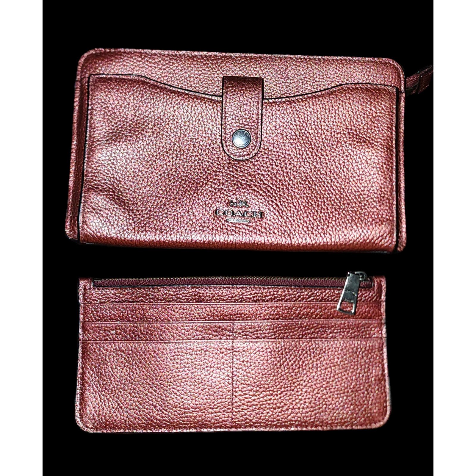 Coach COACH "Noah" In Metallic Cherry Leather Small Crossbody Bag Size ONE SIZE - 1 Thumbnail