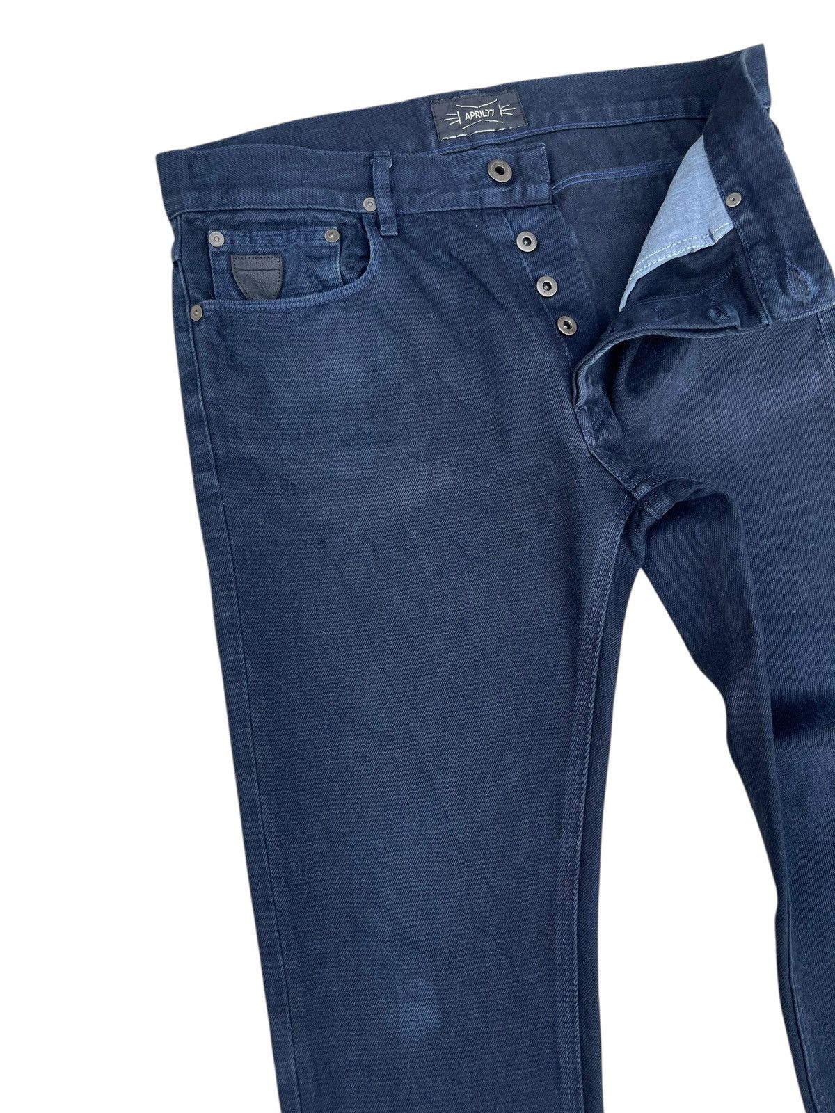 April 77 April 77 Made in Morocco Blue Black Denim Dictator Jeans Size US 30 / EU 46 - 8 Thumbnail