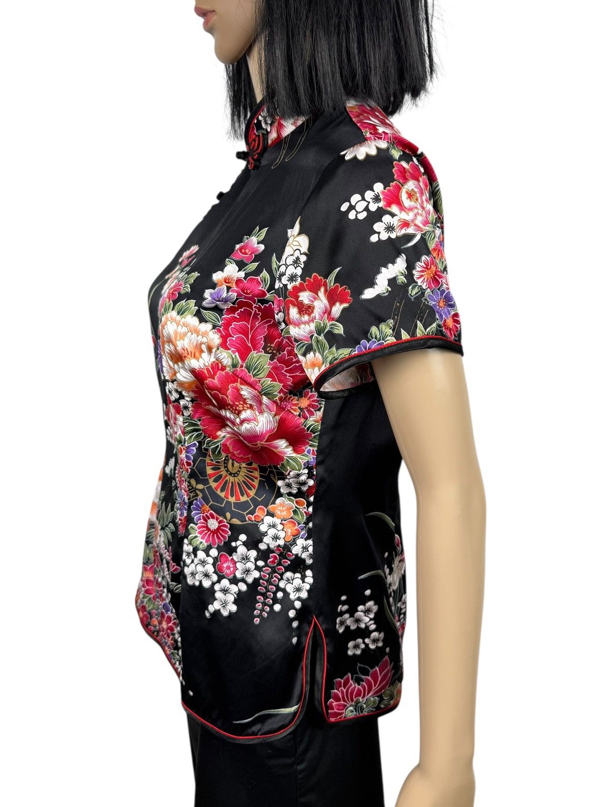 Chinese Laundry × Designer Alex Line Silk Blouse Chinese Native Printed Flowers size L Size L / US 10 / IT 46 - 7 Thumbnail