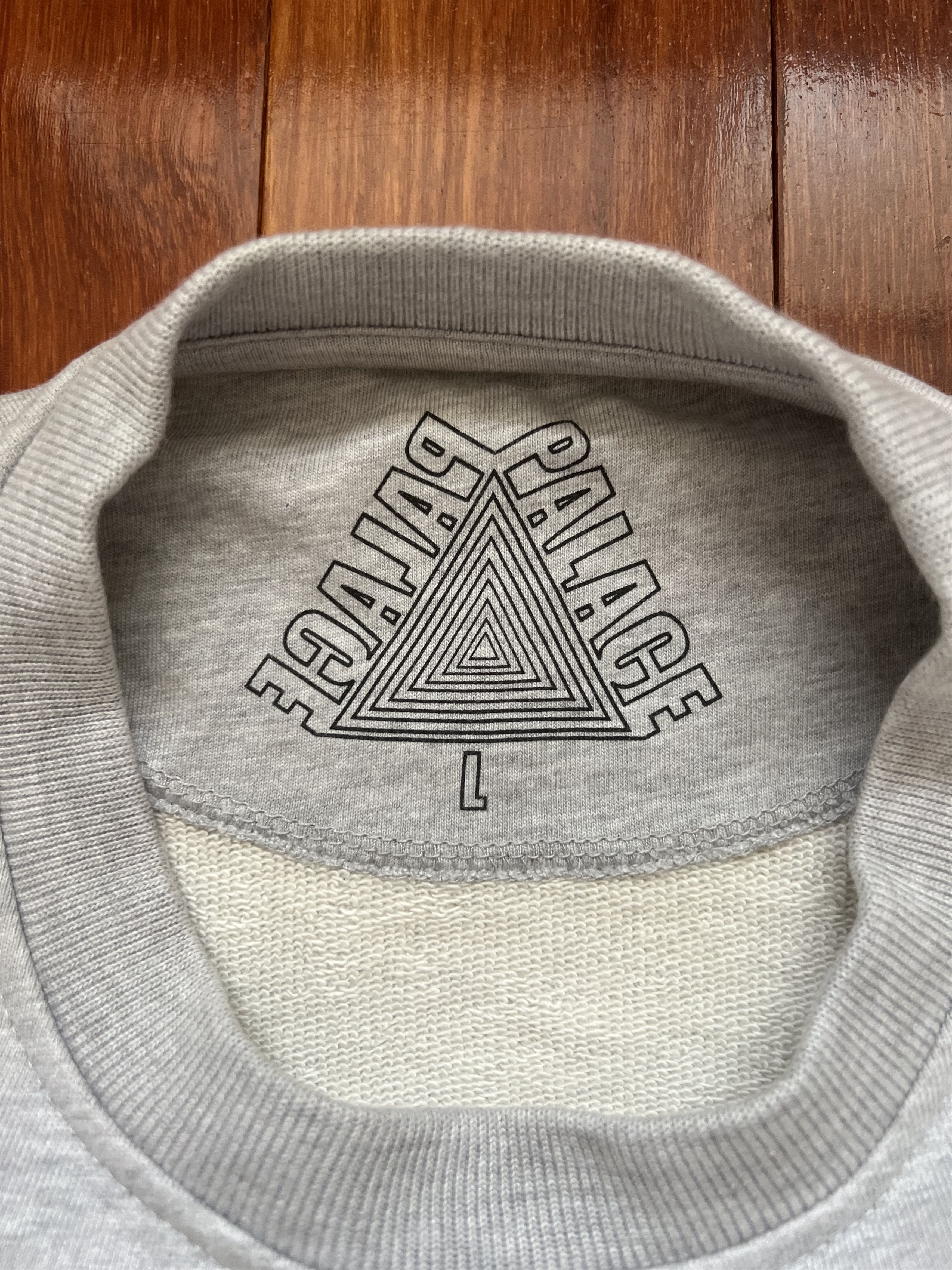 Palace 💚 2019 Palace Turf Surf Crew Grey Marl Large Size US L / EU 52-54 / 3 - 6 Thumbnail