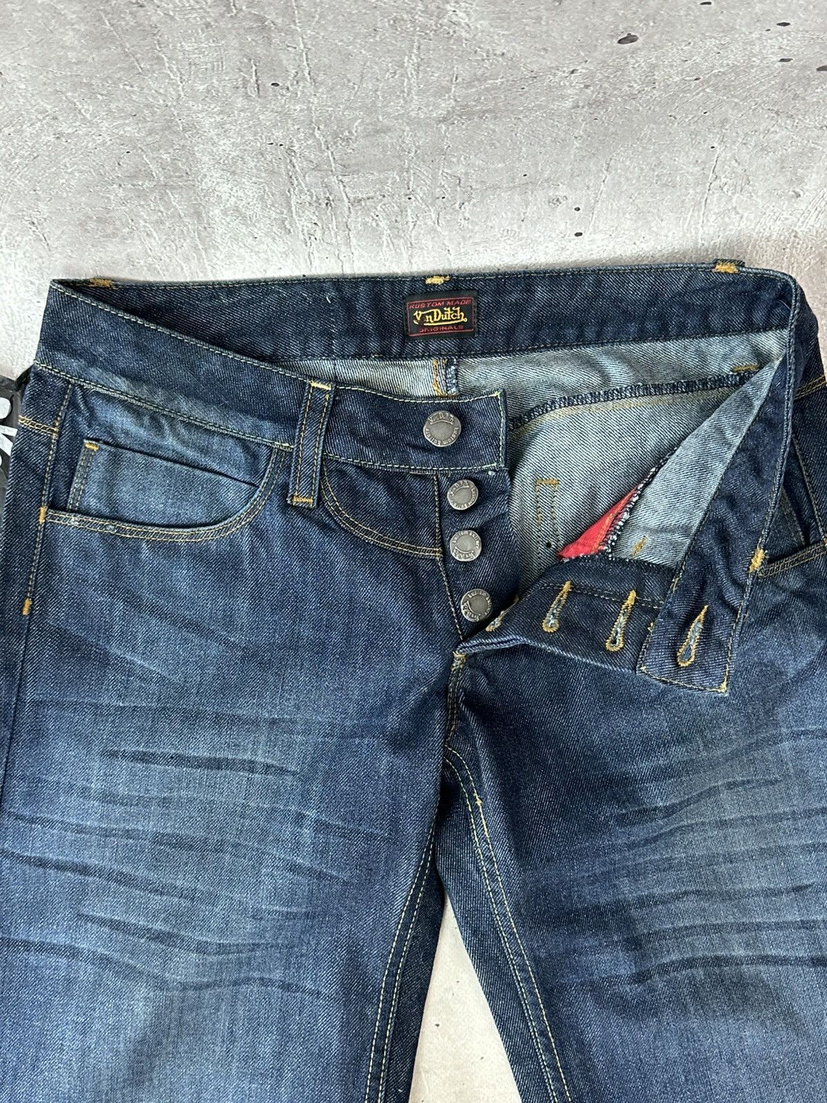 Von Dutch NEW Von Dutch Navy Washed Cotton Women’s Denim Pants Size 28" / US 6 / IT 42 - 6 Thumbnail