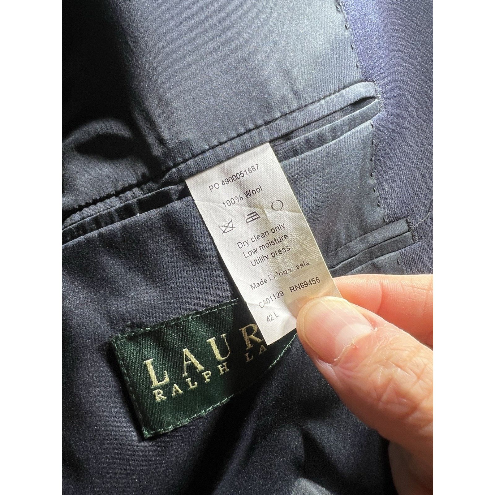 Ralph Lauren Ralph Lauren Blazer Men 42L Navy Gold Button Sports Coat Size 42L - 5 Thumbnail