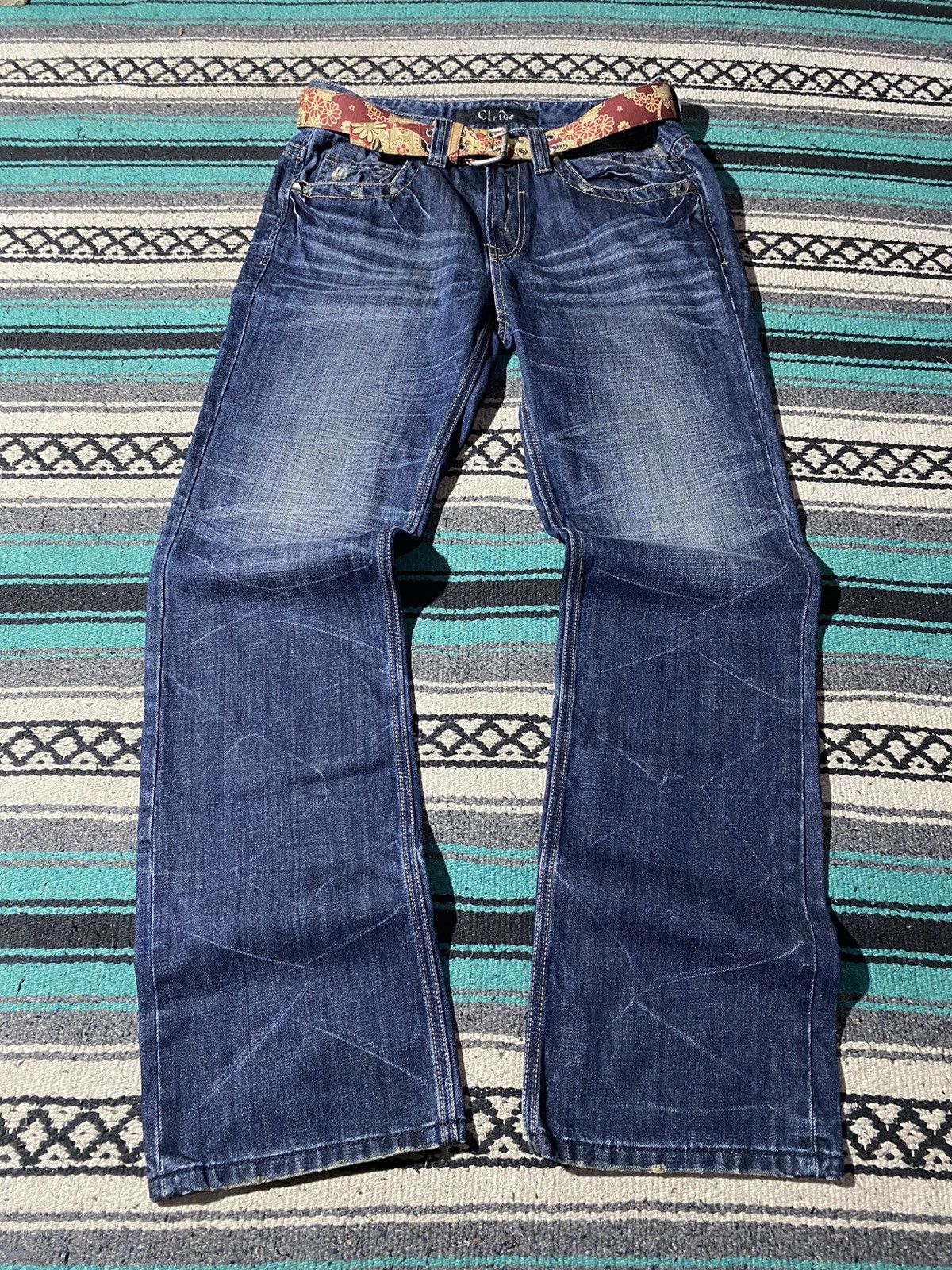 2000s Clride Distressed Bootcut Jeans